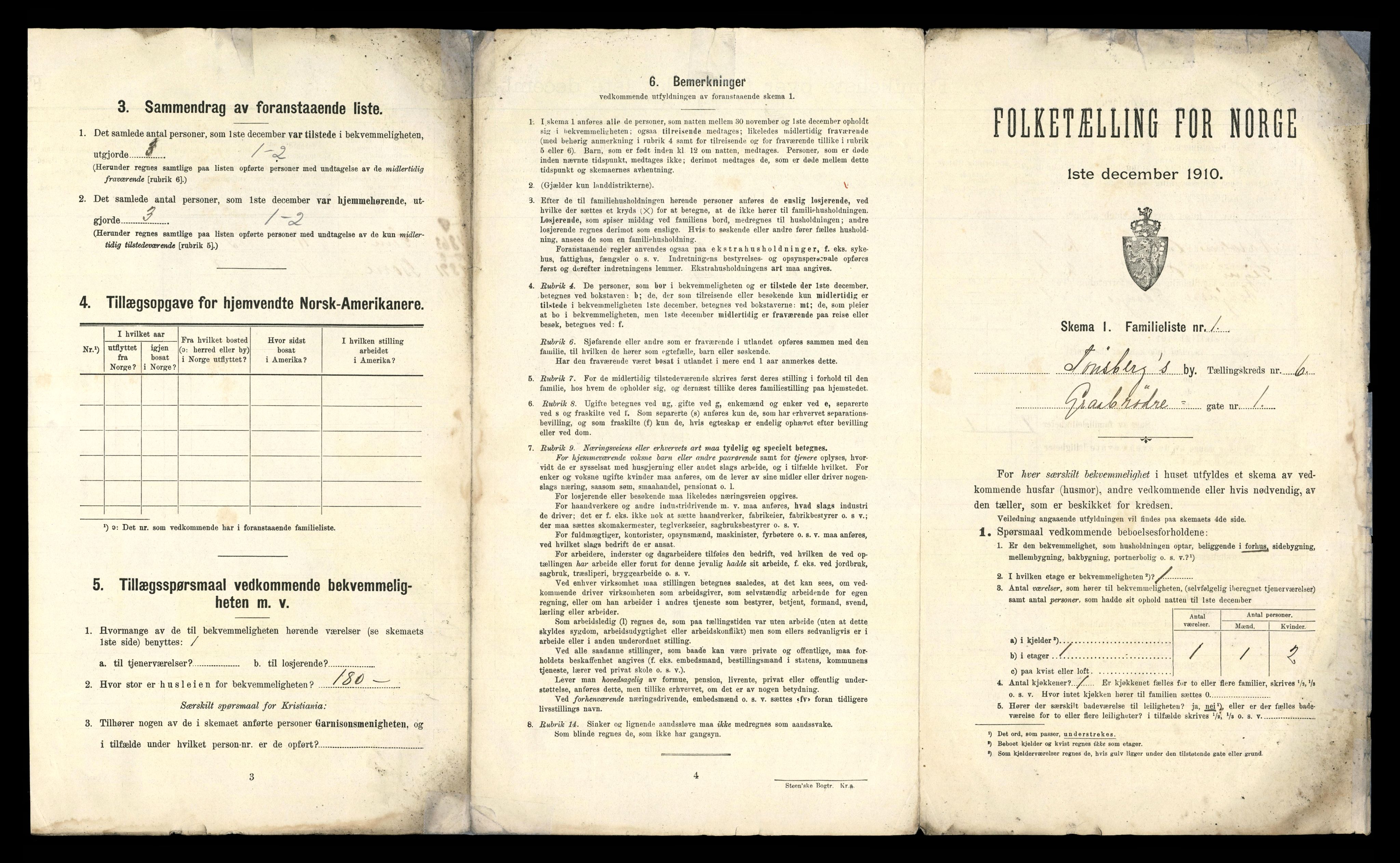 RA, 1910 census for Tønsberg, 1910, p. 2411