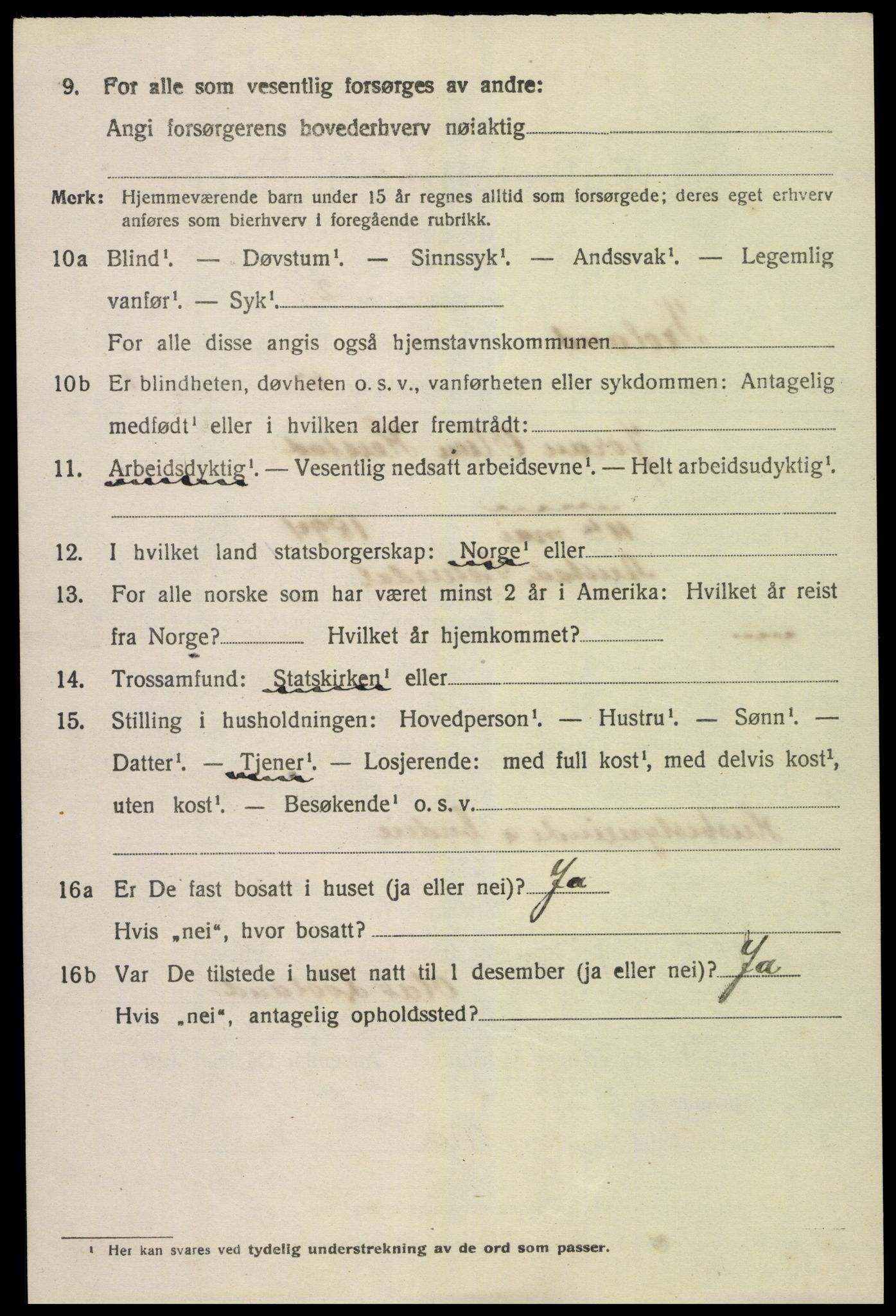 SAK, 1920 census for Froland, 1920, p. 5276