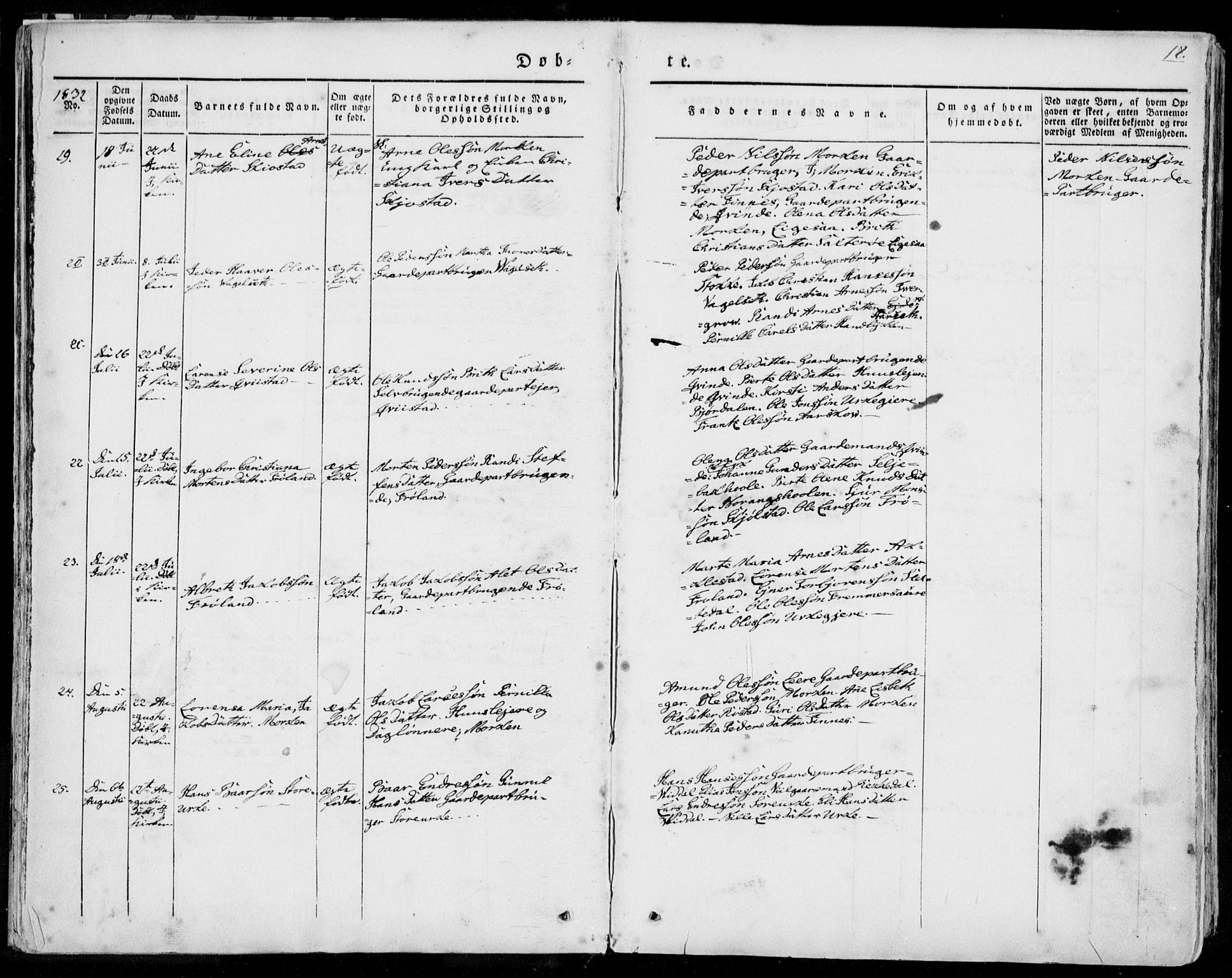 Ministerialprotokoller, klokkerbøker og fødselsregistre - Møre og Romsdal, AV/SAT-A-1454/515/L0208: Parish register (official) no. 515A04, 1830-1846, p. 18