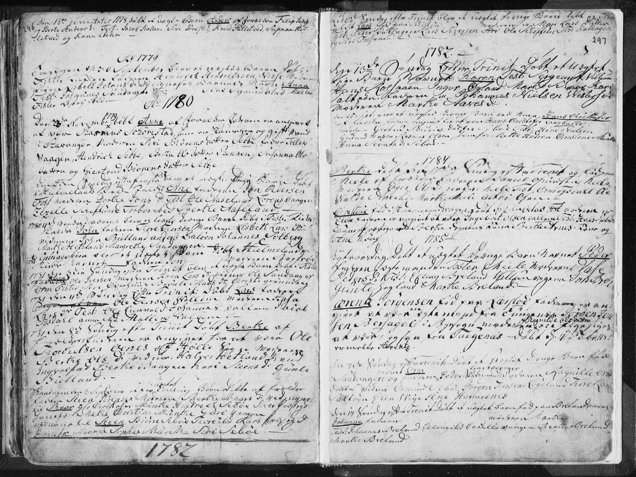 Hjelmeland sokneprestkontor, SAST/A-101843/01/IV/L0001: Parish register (official) no. A 1, 1760-1799, p. 296-297