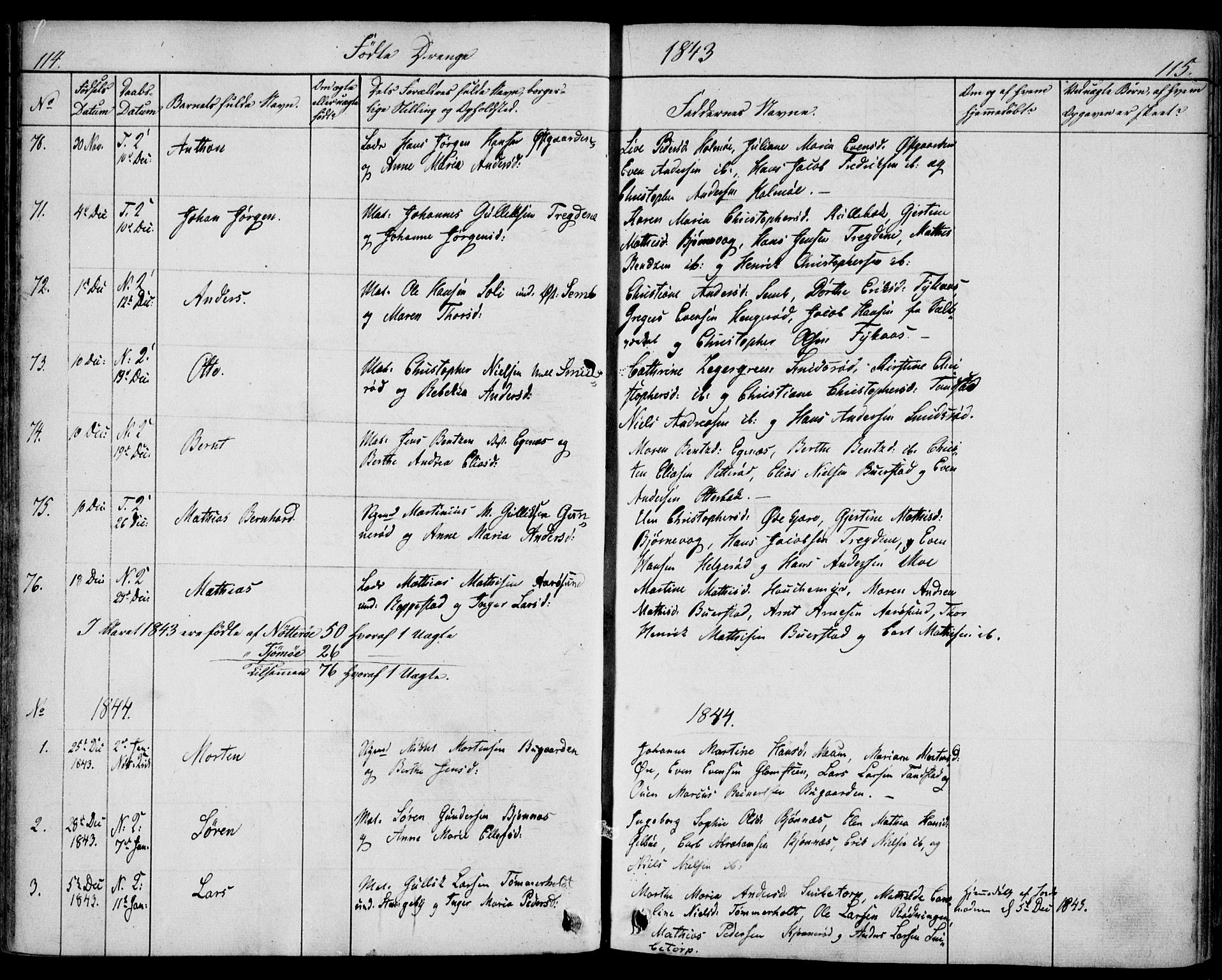 Nøtterøy kirkebøker, AV/SAKO-A-354/F/Fa/L0005: Parish register (official) no. I 5, 1839-1852, p. 114-115