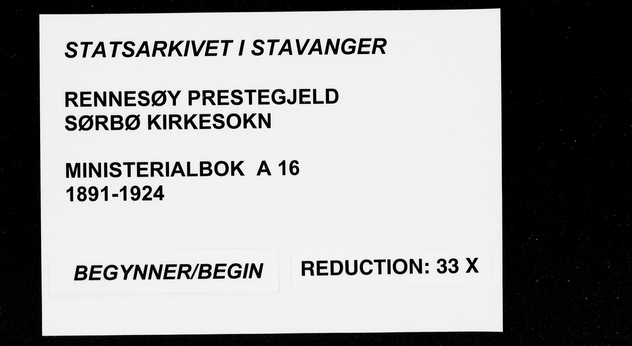 Rennesøy sokneprestkontor, SAST/A -101827/H/Ha/Haa/L0016: Parish register (official) no. A 16, 1891-1924