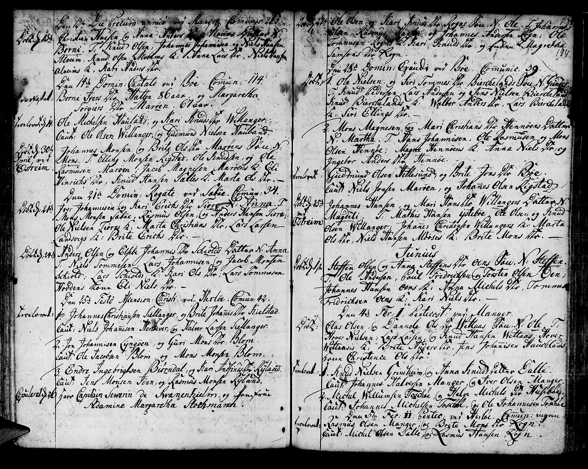 Manger sokneprestembete, AV/SAB-A-76801/H/Haa: Parish register (official) no. A 1, 1759-1791, p. 194