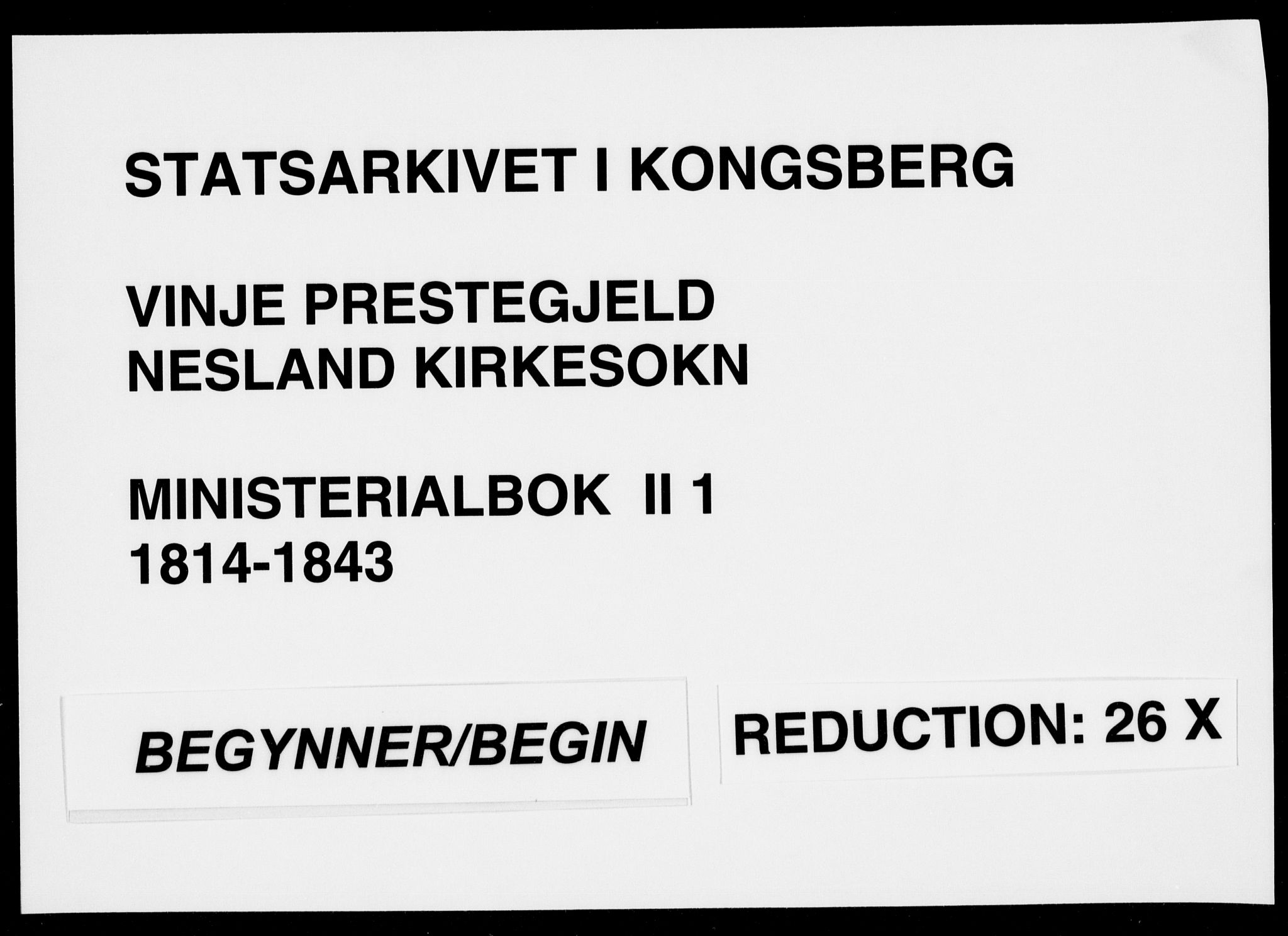 Vinje kirkebøker, AV/SAKO-A-312/F/Fb/L0001: Parish register (official) no. II 1, 1814-1843