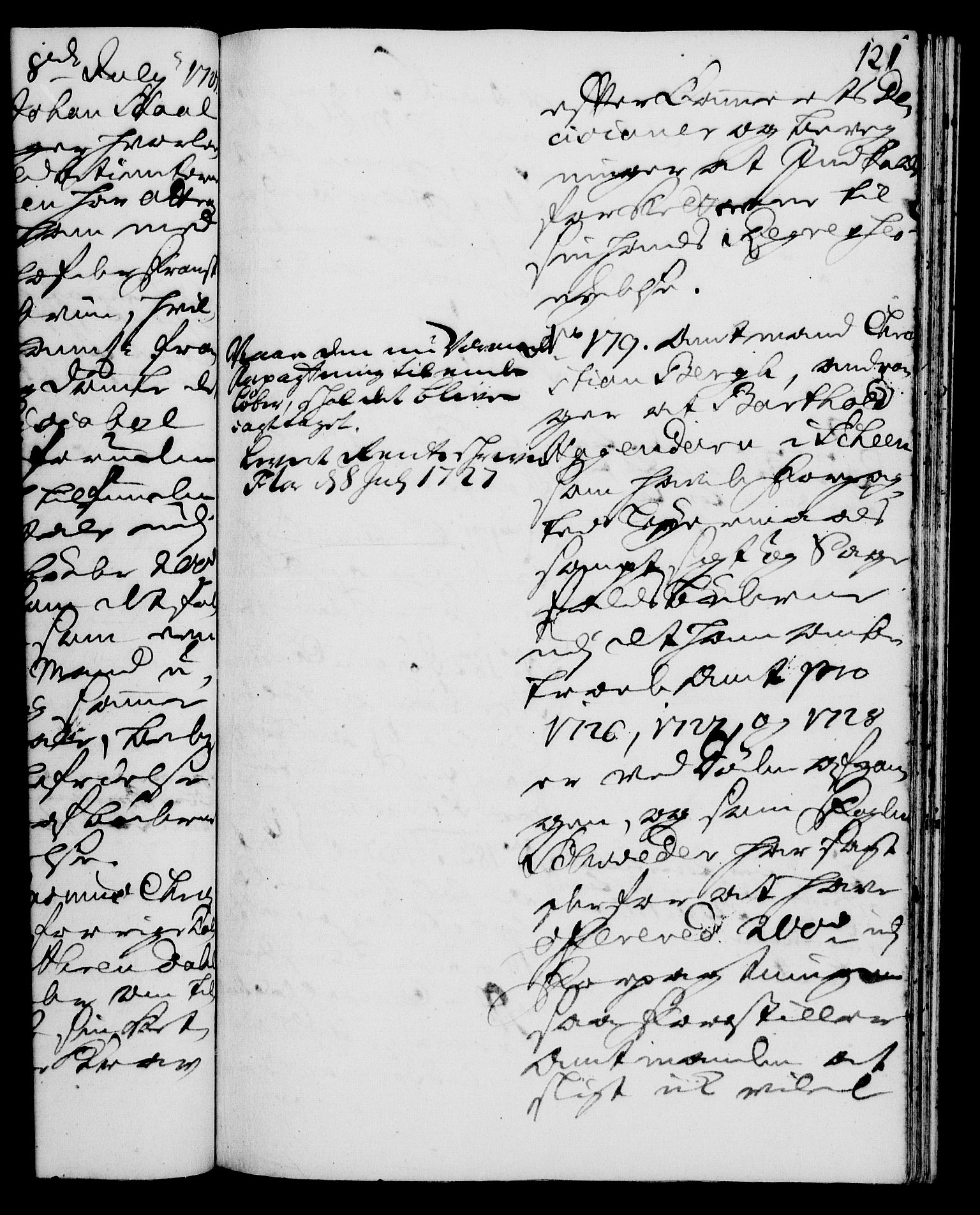 Rentekammeret, Kammerkanselliet, RA/EA-3111/G/Gh/Gha/L0009: Norsk ekstraktmemorialprotokoll (merket RK 53.54), 1726-1728, p. 121