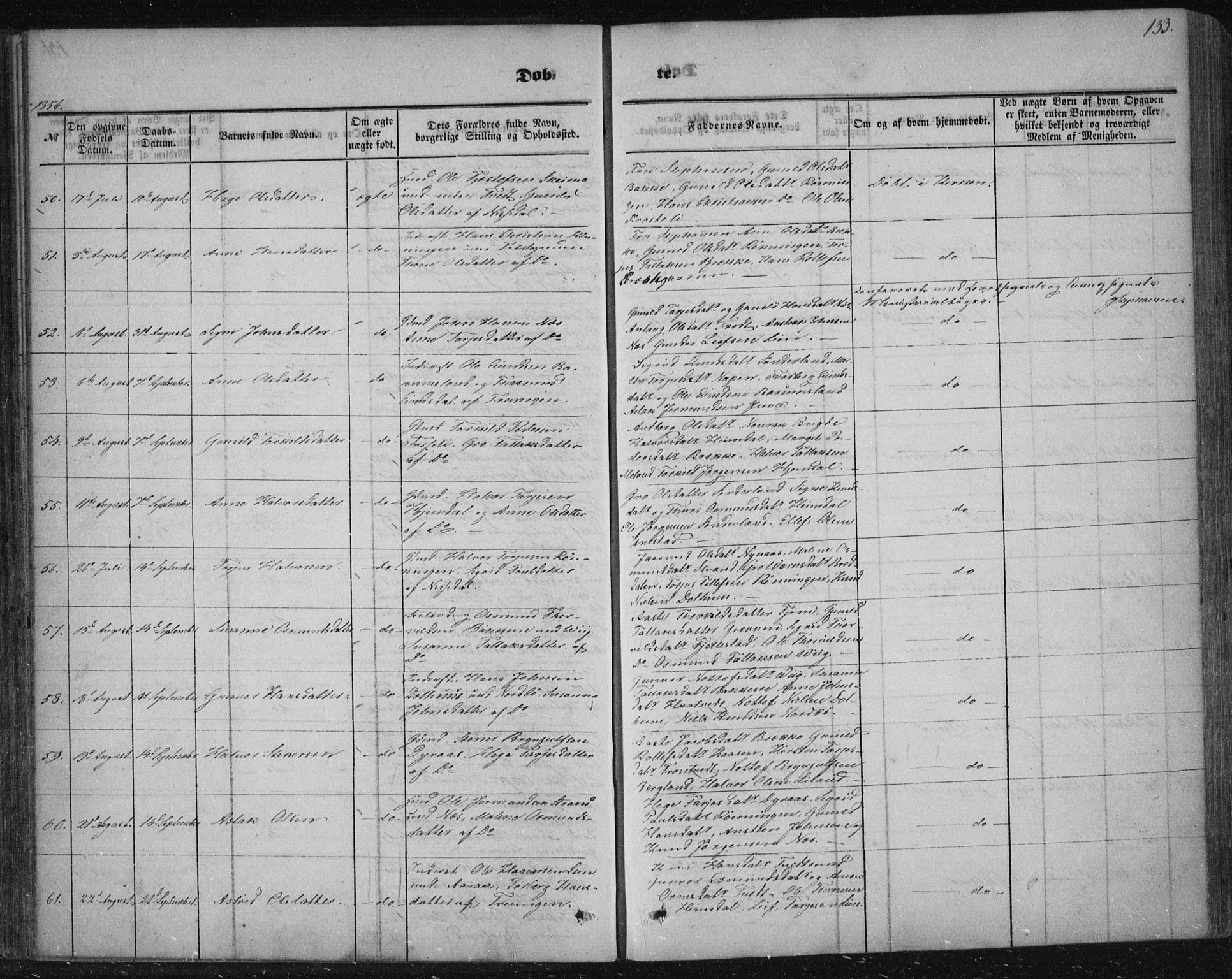 Nissedal kirkebøker, AV/SAKO-A-288/F/Fa/L0003: Parish register (official) no. I 3, 1846-1870, p. 132-133