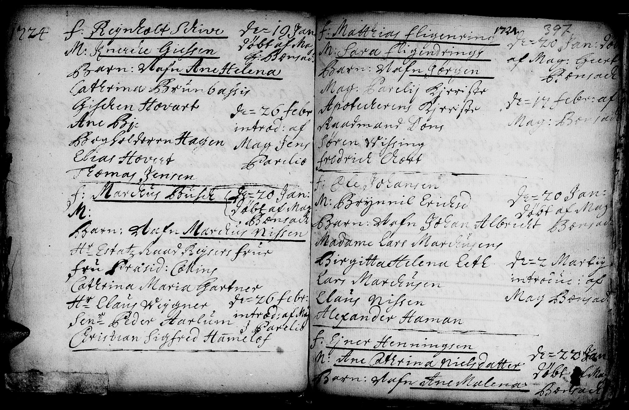 Ministerialprotokoller, klokkerbøker og fødselsregistre - Sør-Trøndelag, AV/SAT-A-1456/601/L0035: Parish register (official) no. 601A03, 1713-1728, p. 397