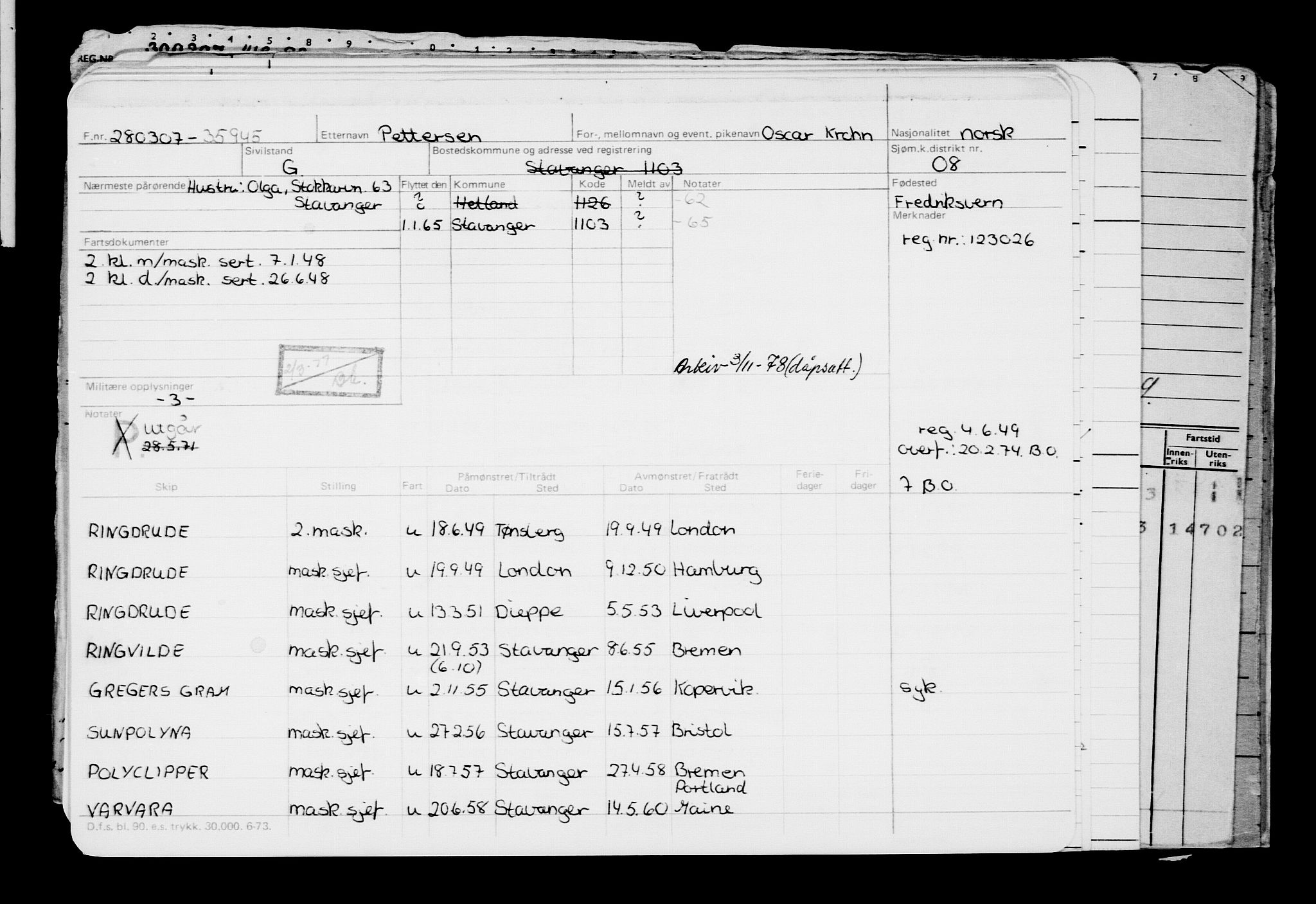 Direktoratet for sjømenn, AV/RA-S-3545/G/Gb/L0070: Hovedkort, 1907, p. 330