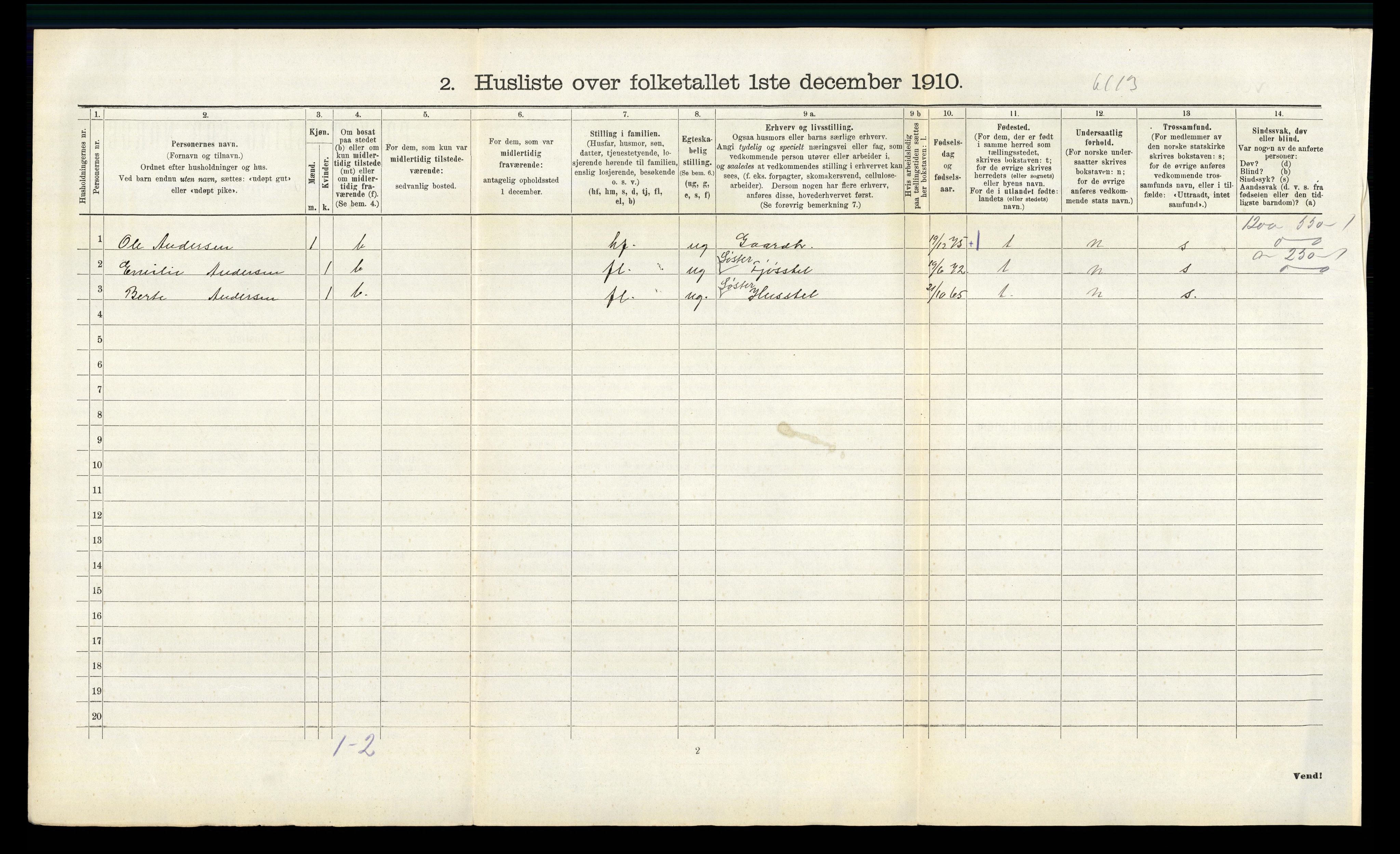 RA, 1910 census for Råde, 1910, p. 885