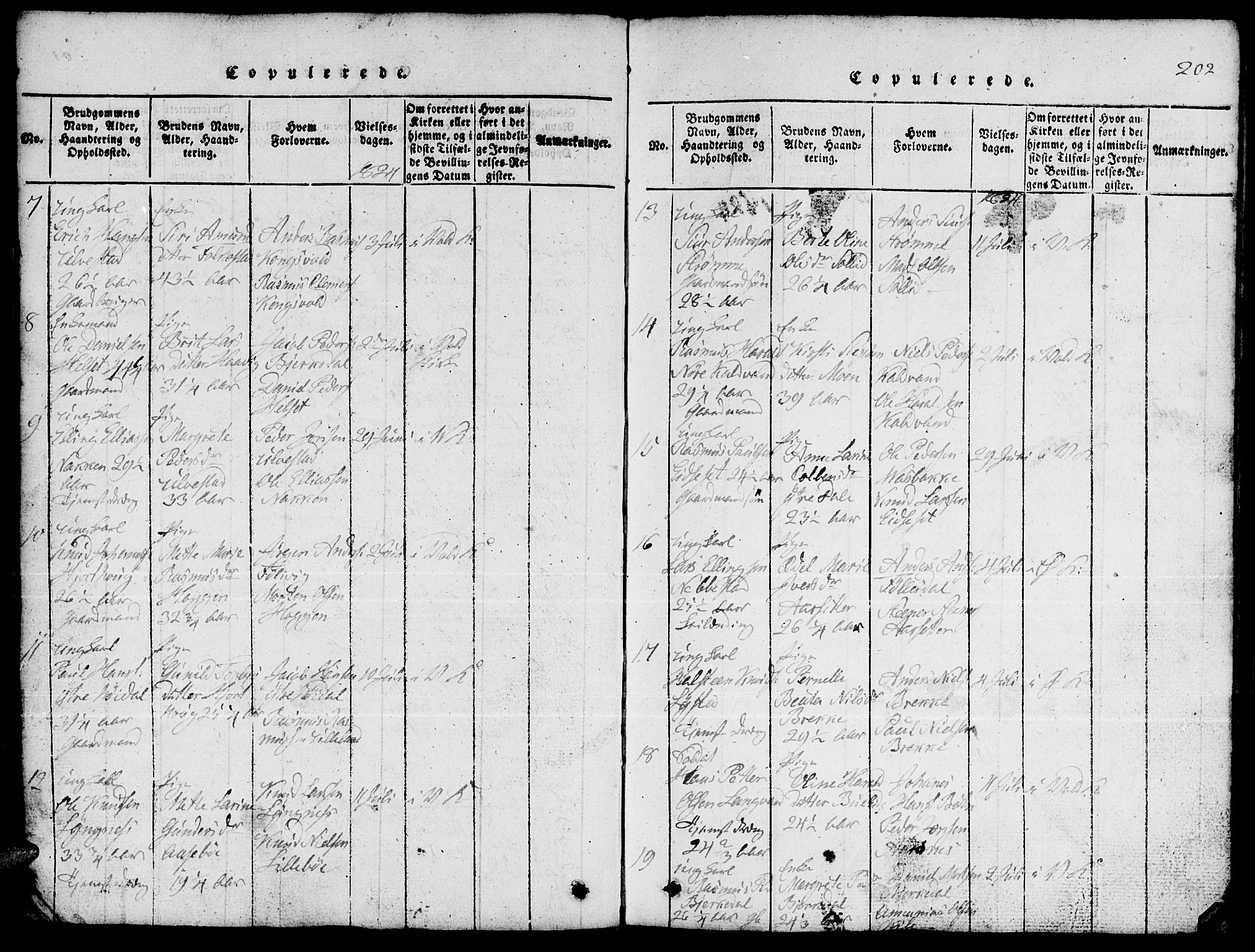 Ministerialprotokoller, klokkerbøker og fødselsregistre - Møre og Romsdal, AV/SAT-A-1454/511/L0155: Parish register (copy) no. 511C01, 1817-1829, p. 202