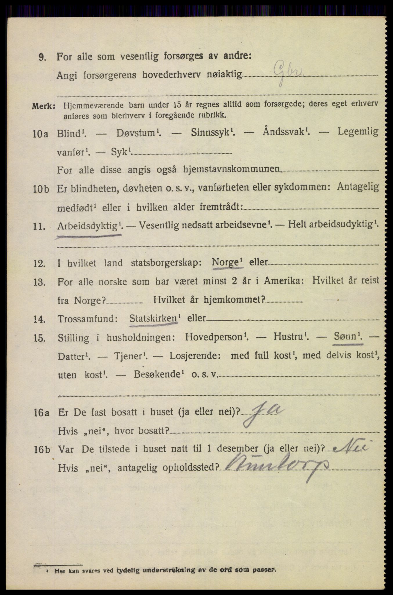 SAH, 1920 census for Sør-Fron, 1920, p. 4290