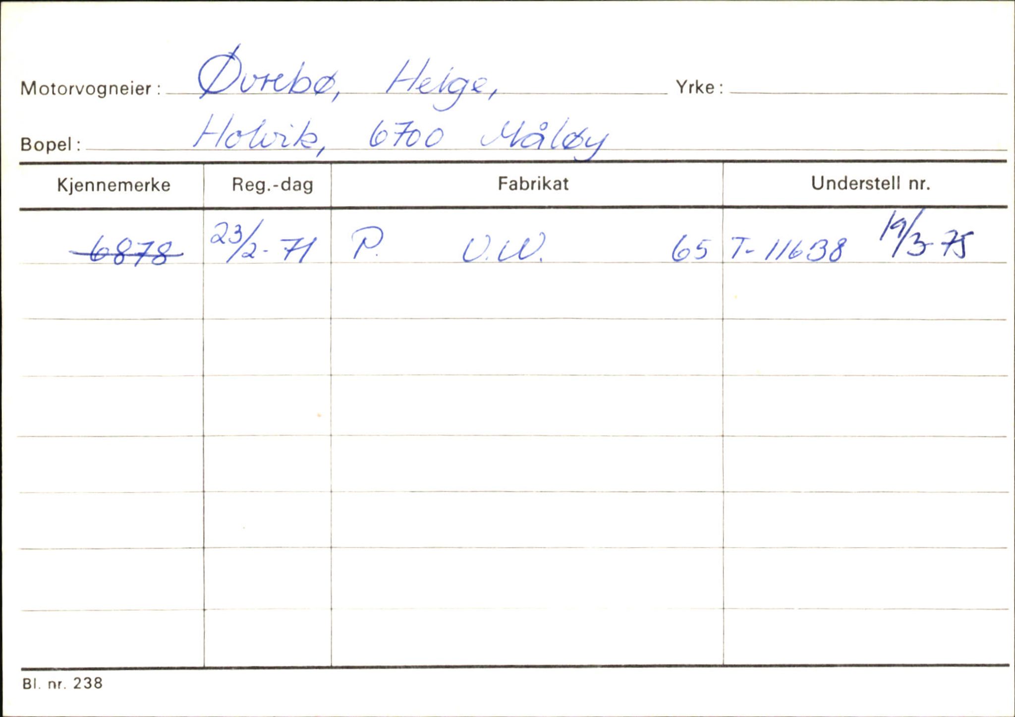 Statens vegvesen, Sogn og Fjordane vegkontor, AV/SAB-A-5301/4/F/L0145: Registerkort Vågsøy S-Å. Årdal I-P, 1945-1975, p. 808