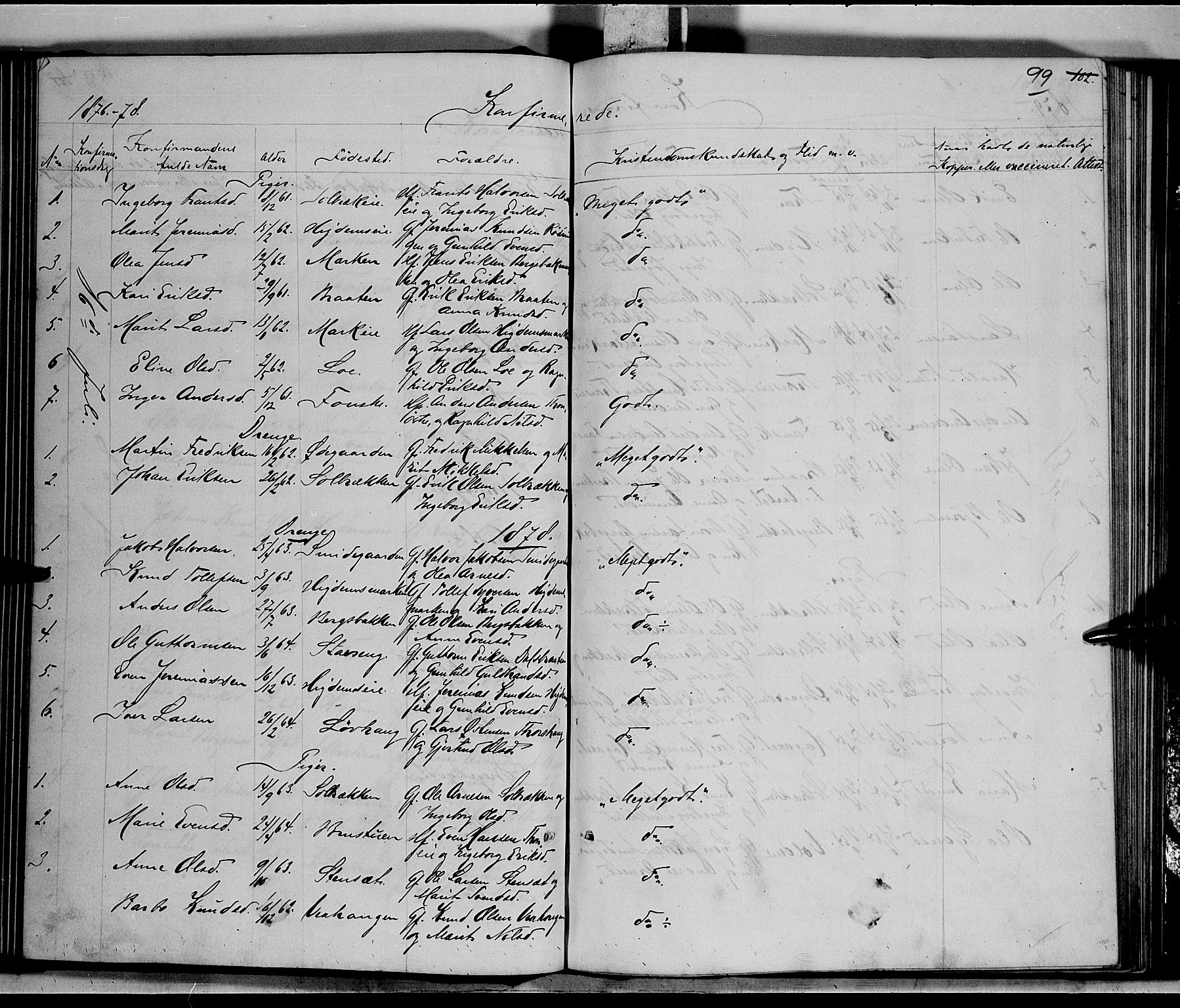 Nord-Aurdal prestekontor, SAH/PREST-132/H/Ha/Hab/L0005: Parish register (copy) no. 5, 1876-1895, p. 99