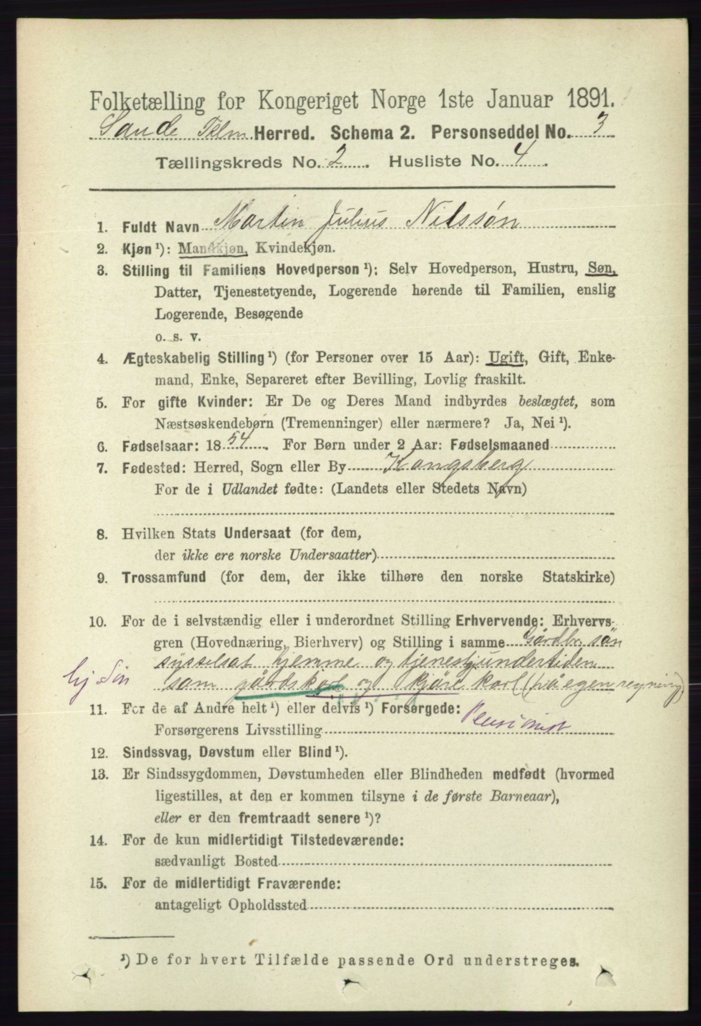 RA, 1891 census for 0822 Sauherad, 1891, p. 467