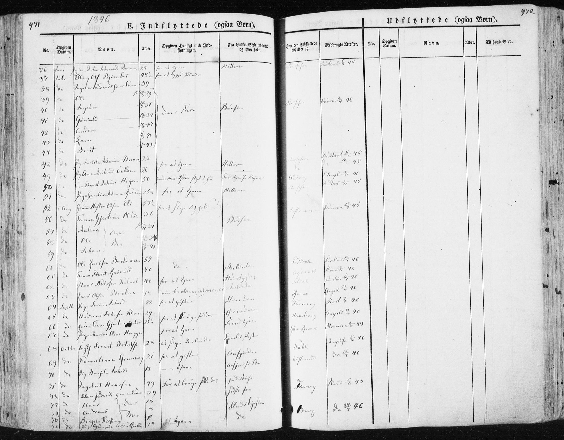 Ministerialprotokoller, klokkerbøker og fødselsregistre - Sør-Trøndelag, SAT/A-1456/659/L0736: Parish register (official) no. 659A06, 1842-1856, p. 971-972
