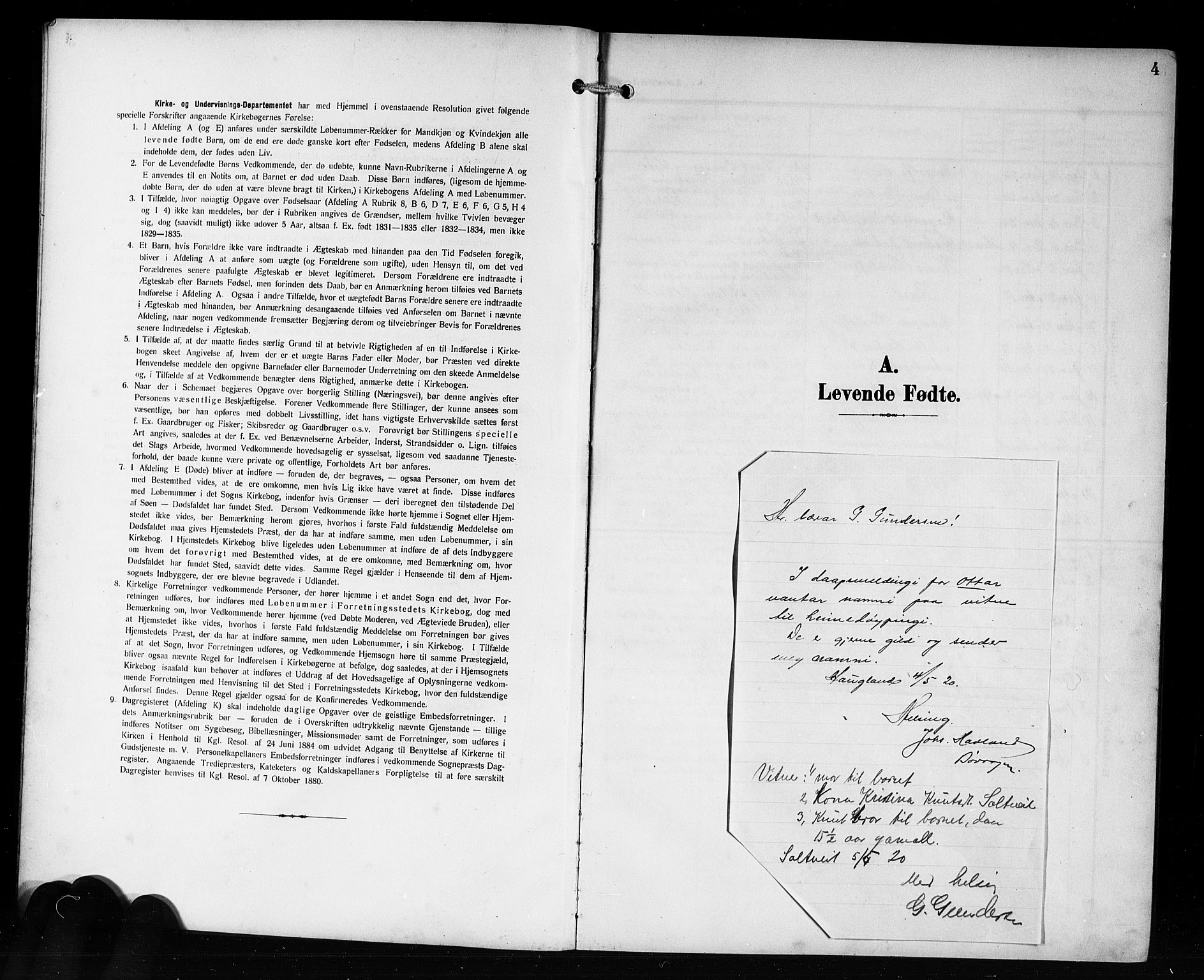 Manger sokneprestembete, SAB/A-76801/H/Hab: Parish register (copy) no. B 4, 1907-1922, p. 4