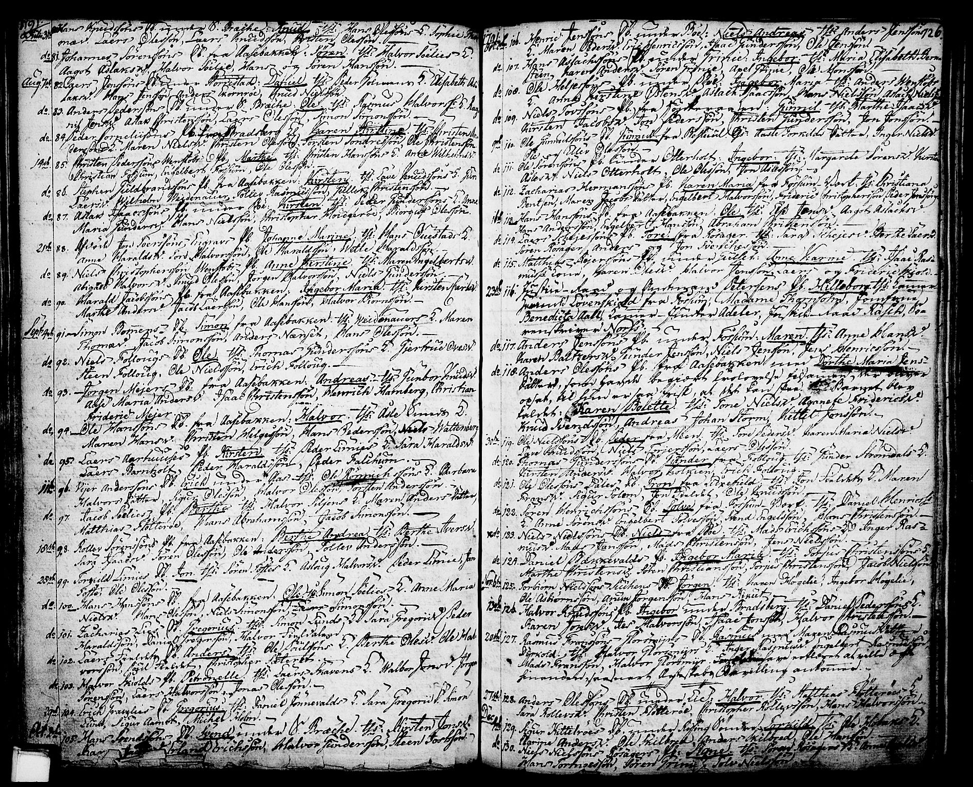 Gjerpen kirkebøker, SAKO/A-265/F/Fa/L0002: Parish register (official) no. I 2, 1747-1795, p. 126