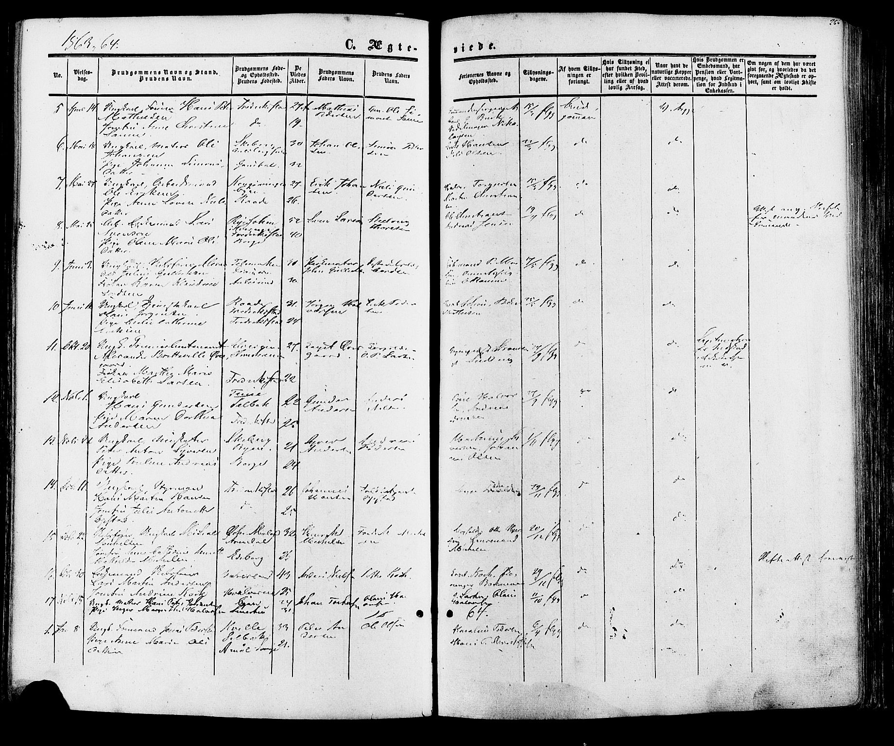 Fredrikstad prestekontor Kirkebøker, AV/SAO-A-11082/F/Fa/L0006: Parish register (official) no. 6, 1857-1878, p. 266