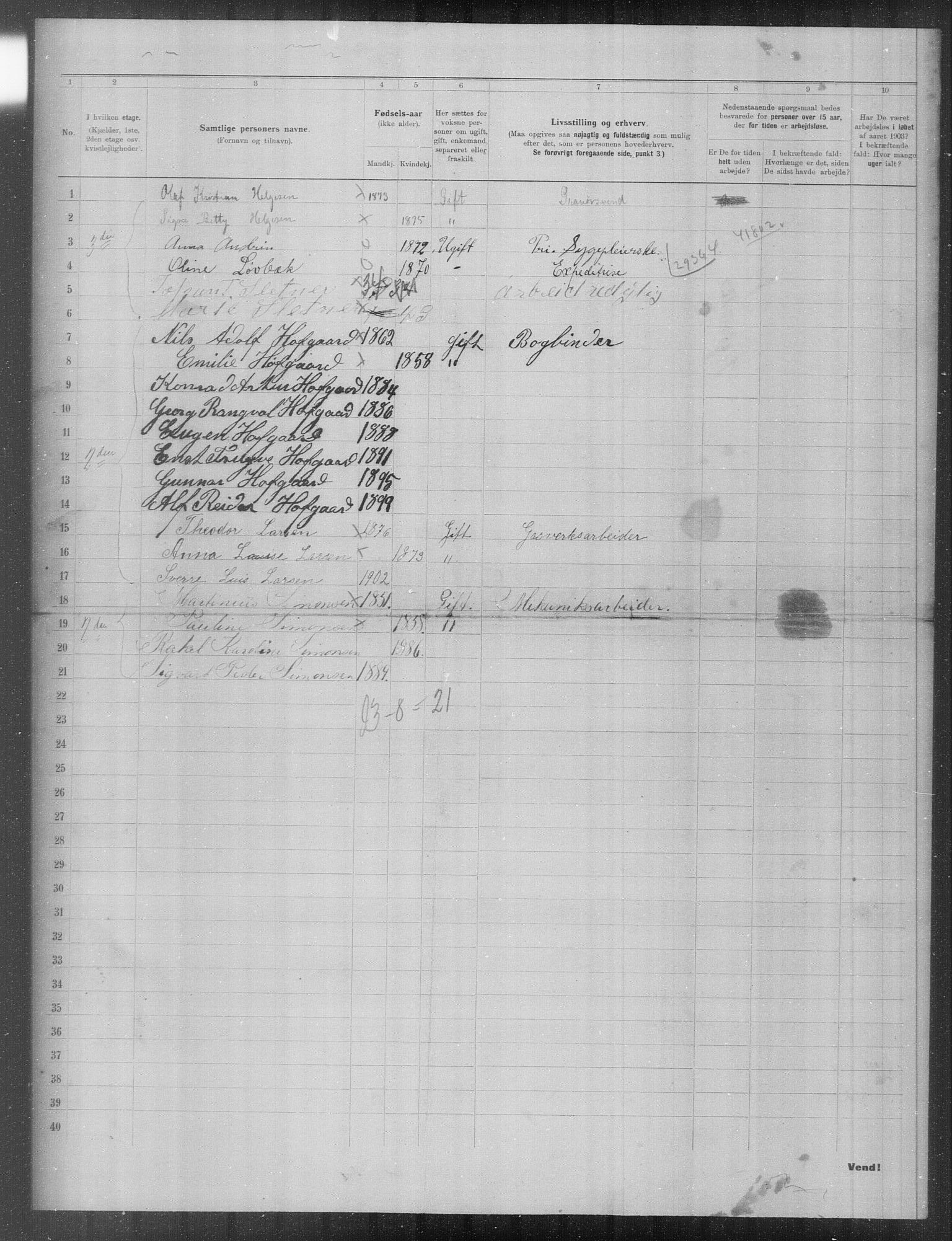 OBA, Municipal Census 1903 for Kristiania, 1903, p. 20844