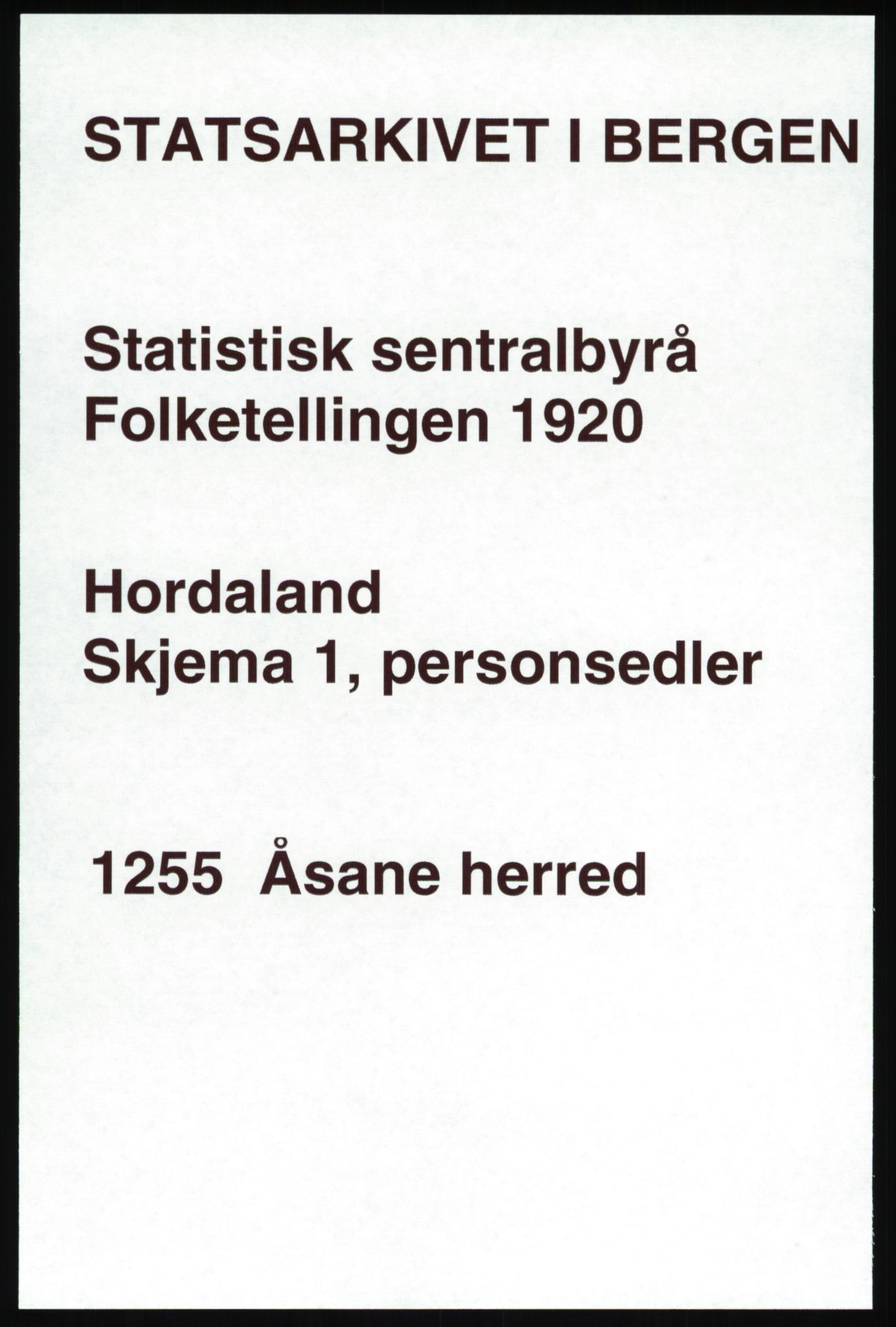 SAB, 1920 census for Åsane, 1920, p. 769