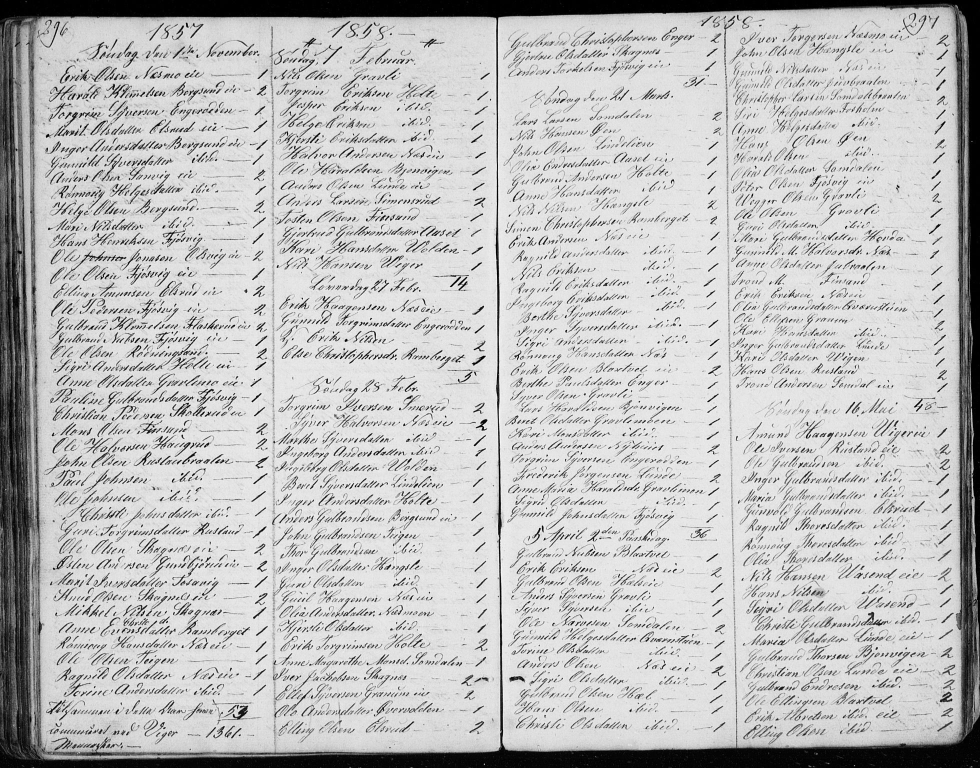 Ådal kirkebøker, SAKO/A-248/G/Ga/L0002: Parish register (copy) no. I 2, 1840-1861, p. 296-297