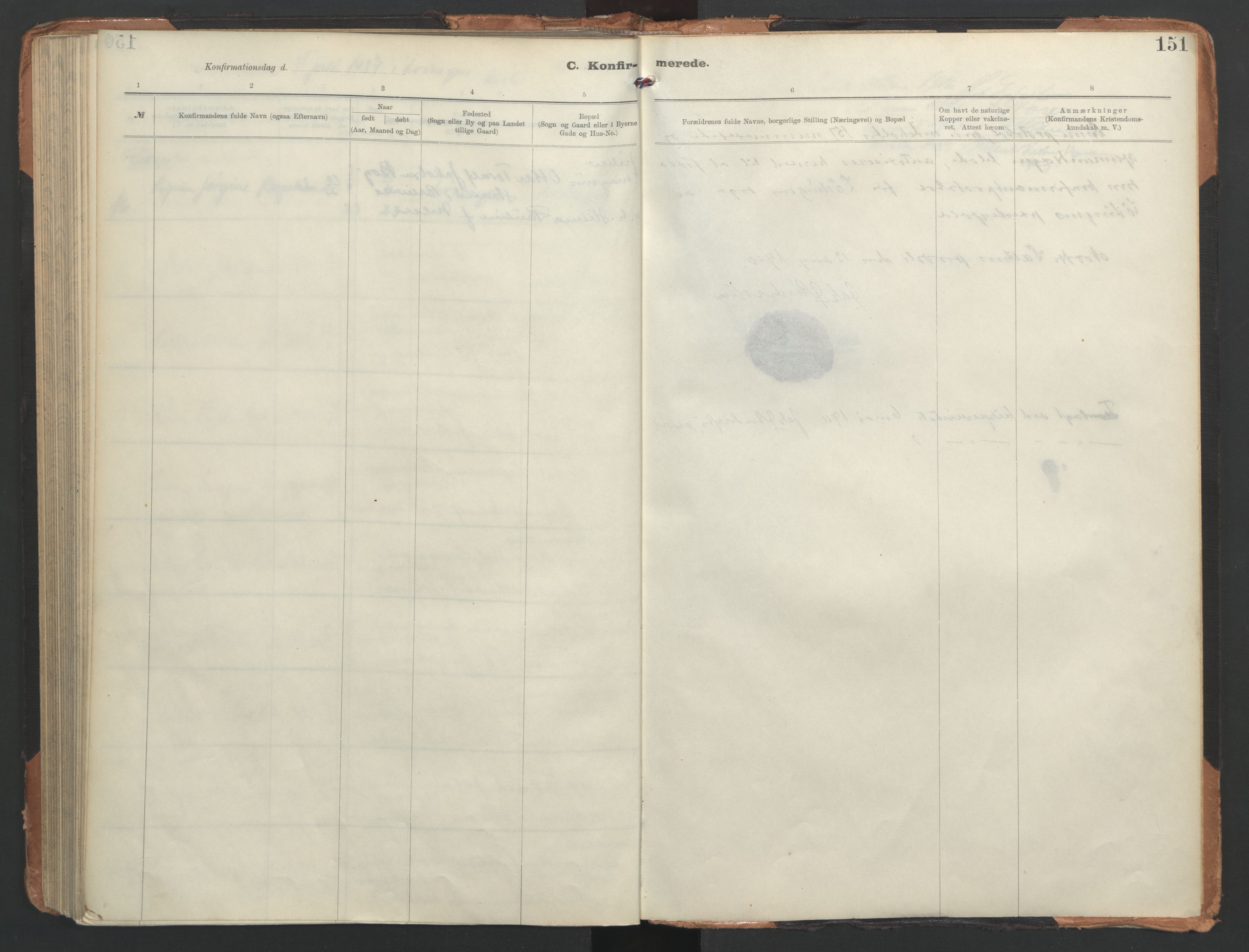 Ministerialprotokoller, klokkerbøker og fødselsregistre - Nordland, AV/SAT-A-1459/872/L1042: Parish register (official) no. 872A17, 1910-1937, p. 151