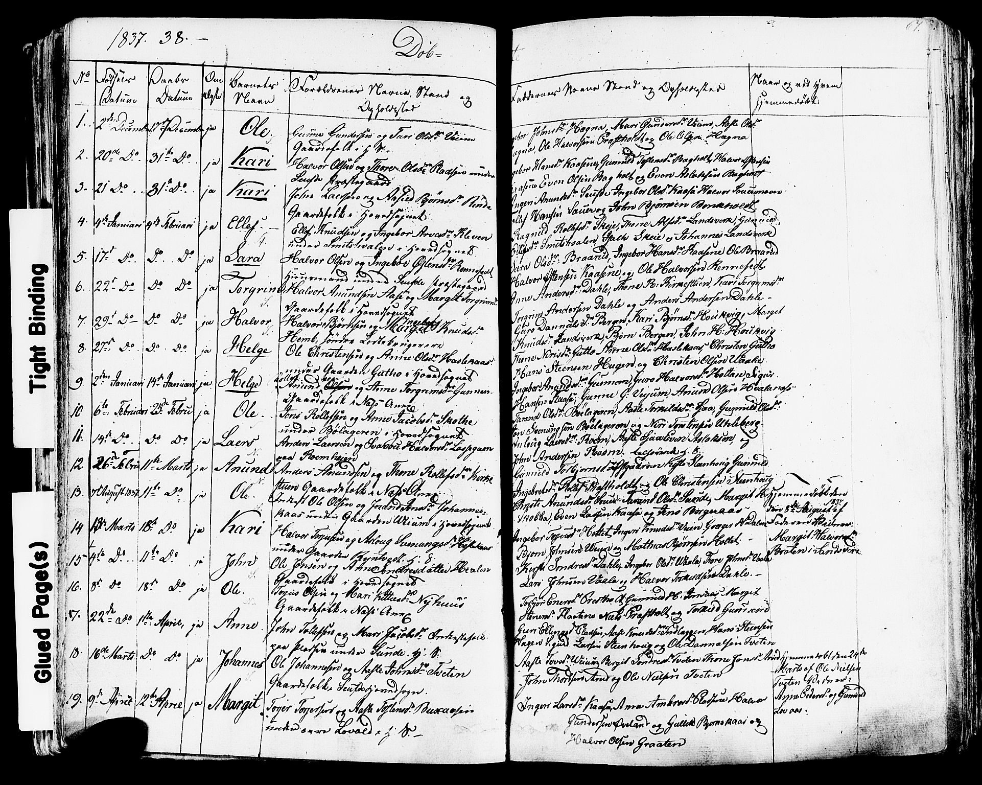 Sauherad kirkebøker, SAKO/A-298/F/Fa/L0006: Parish register (official) no. I 6, 1827-1850, p. 67