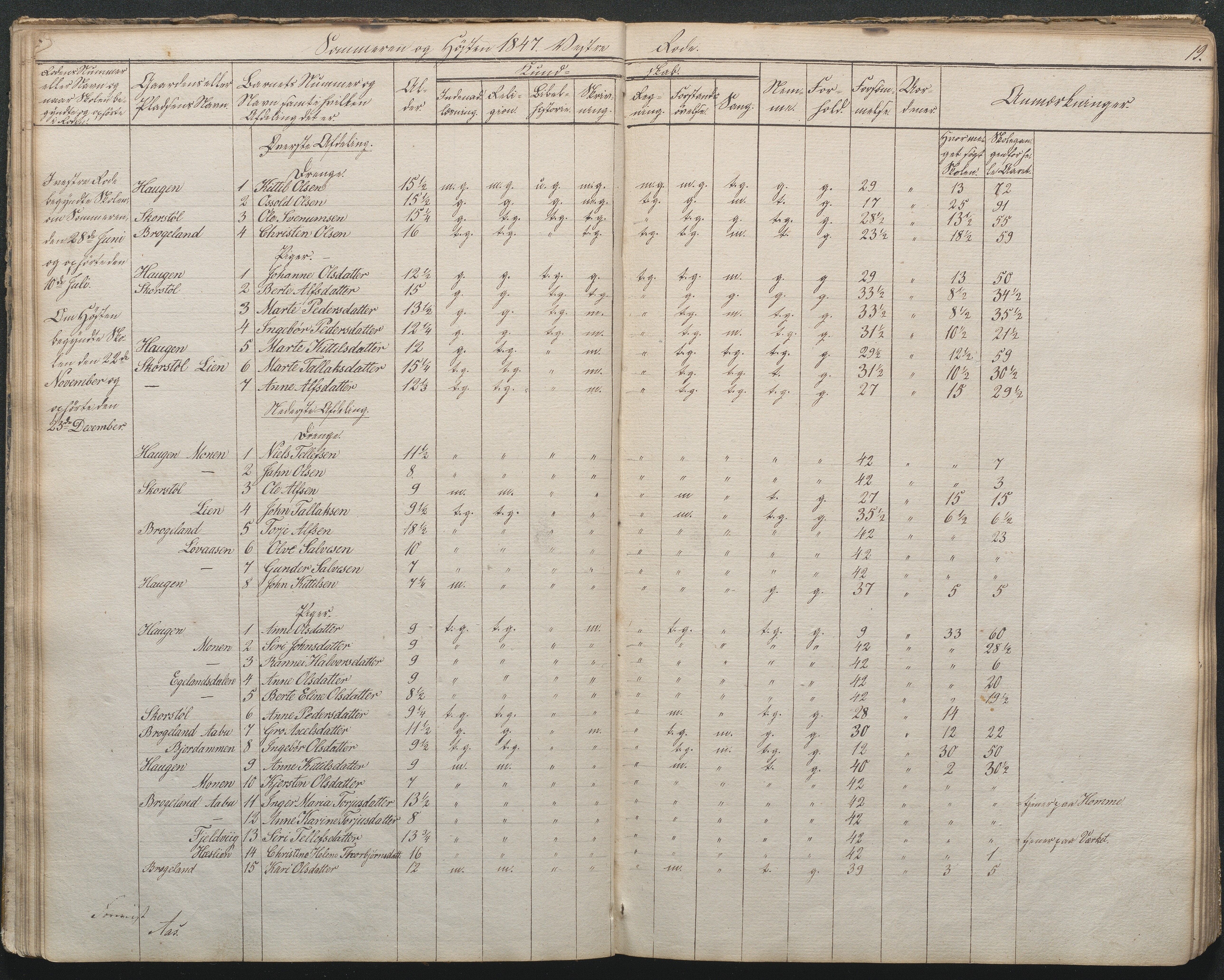 Gjerstad Kommune, Gjerstad Skole, AAKS/KA0911-550a/F02/L0002: Skolejournal/protokoll 7.skoledistrikt, 1844-1886, p. 19