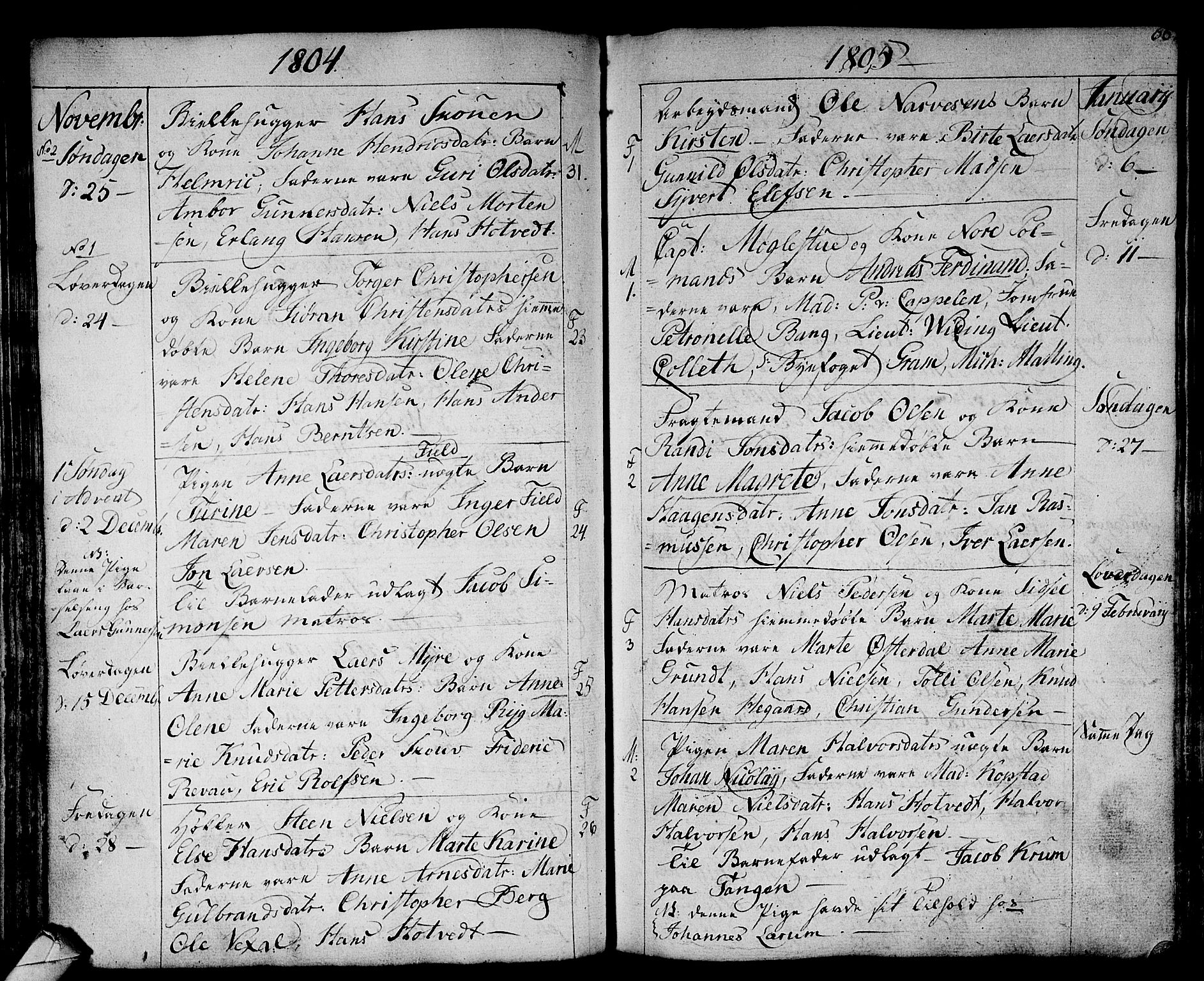 Strømsø kirkebøker, SAKO/A-246/F/Fa/L0010: Parish register (official) no. I 10, 1792-1822, p. 66