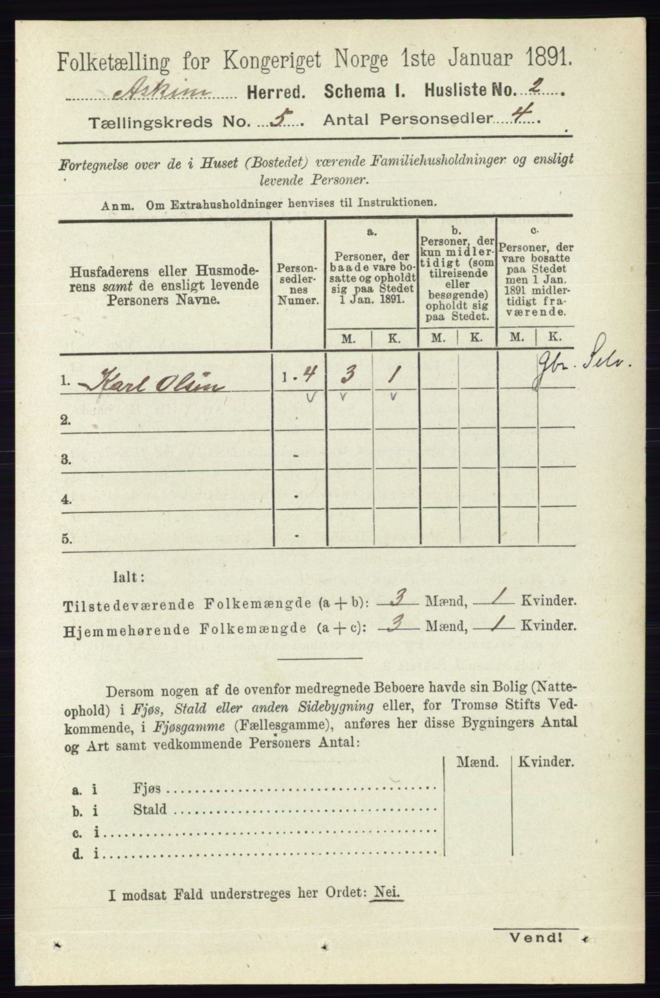 RA, 1891 census for 0124 Askim, 1891, p. 575