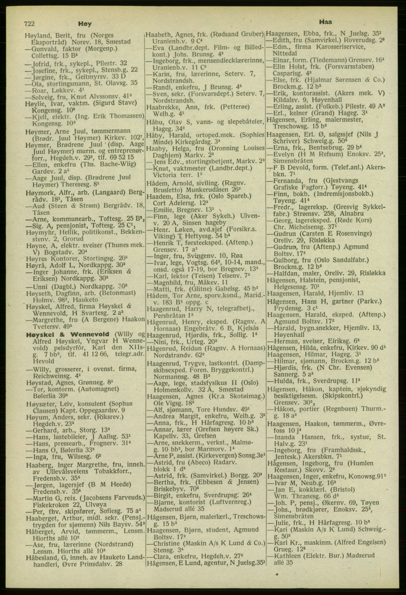 Kristiania/Oslo adressebok, PUBL/-, 1958-1959, p. 722