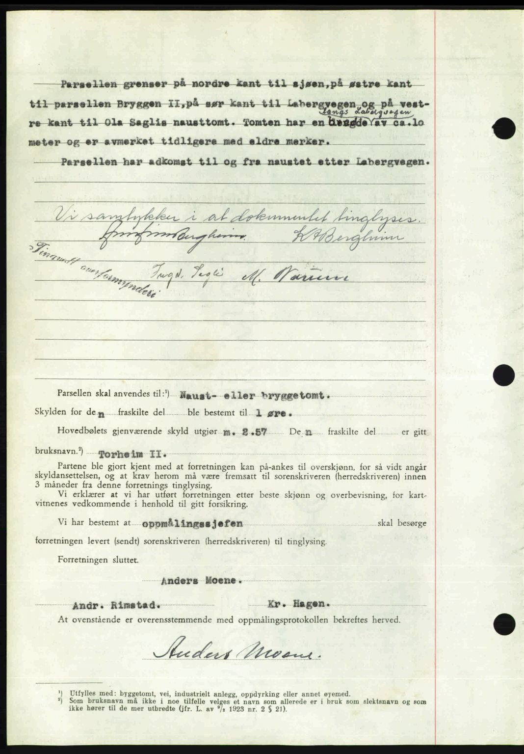 Nordmøre sorenskriveri, AV/SAT-A-4132/1/2/2Ca: Mortgage book no. A114, 1950-1950, Diary no: : 662/1950