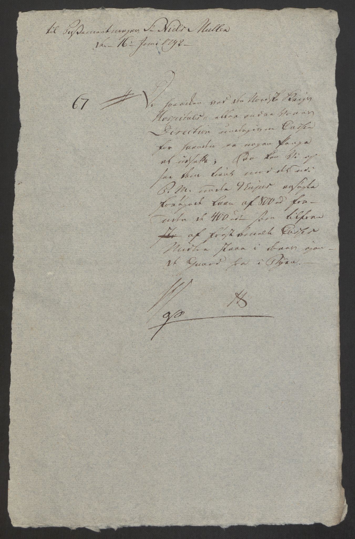 Forsvaret, Den norske kvesthuskasse/krigshospitalkasse, AV/RA-RAFA-1887/F/Fa/L0008: Konsepter, 1790-1793, p. 854