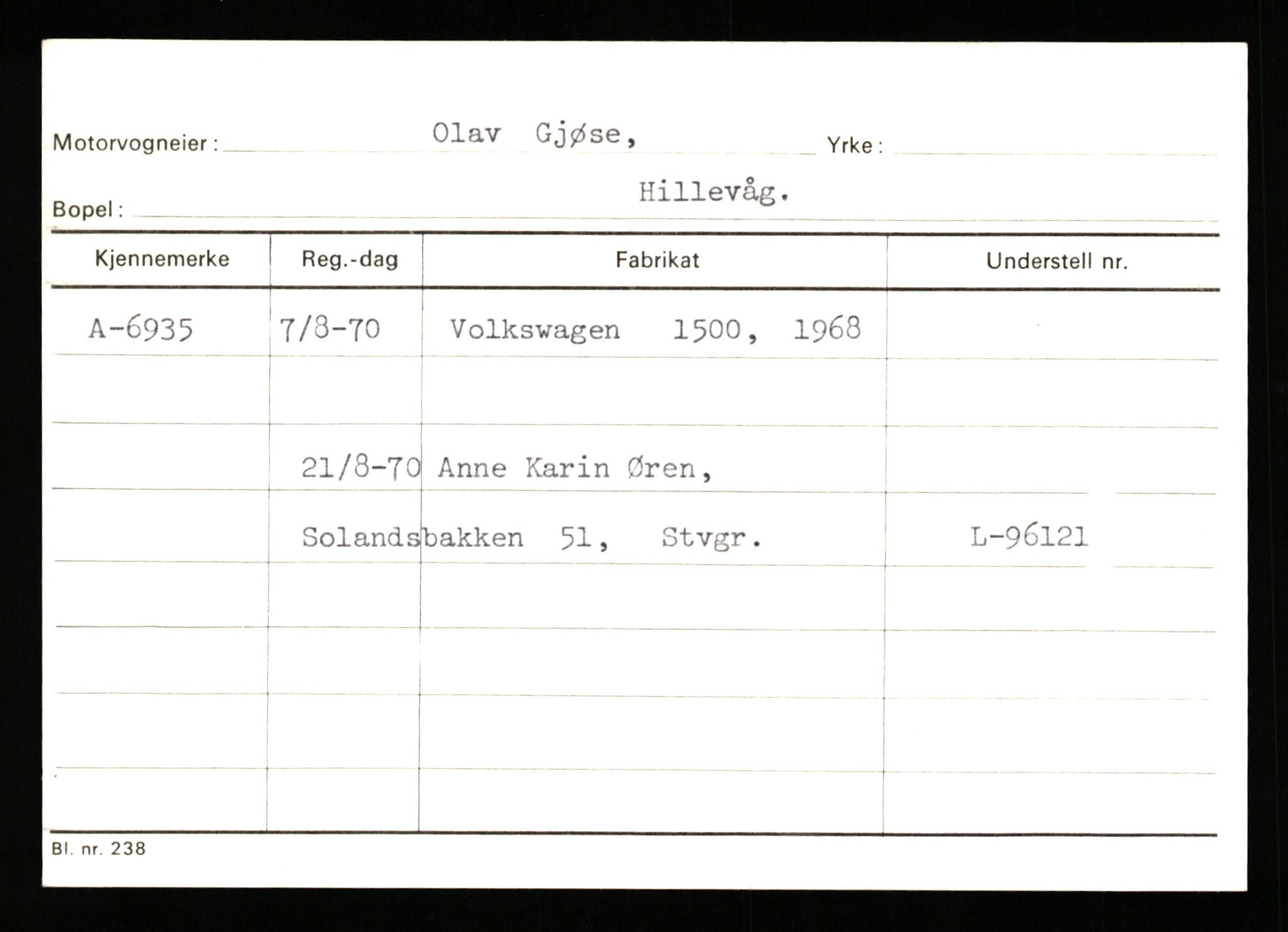 Stavanger trafikkstasjon, SAST/A-101942/0/G/L0002: Registreringsnummer: 5791 - 10405, 1930-1971, p. 479