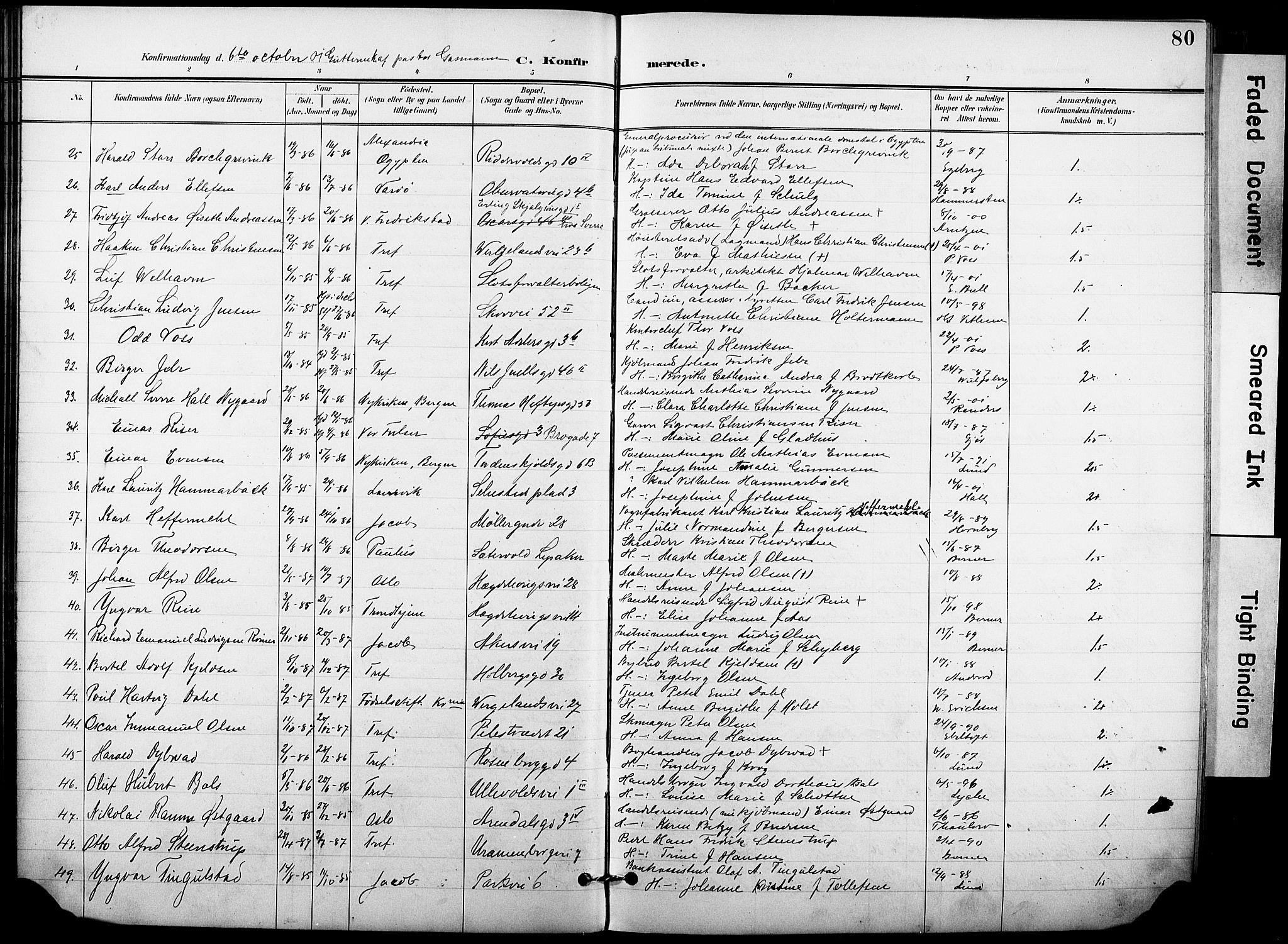 Trefoldighet prestekontor Kirkebøker, AV/SAO-A-10882/F/Fb/L0004: Parish register (official) no. II 4, 1896-1915, p. 80