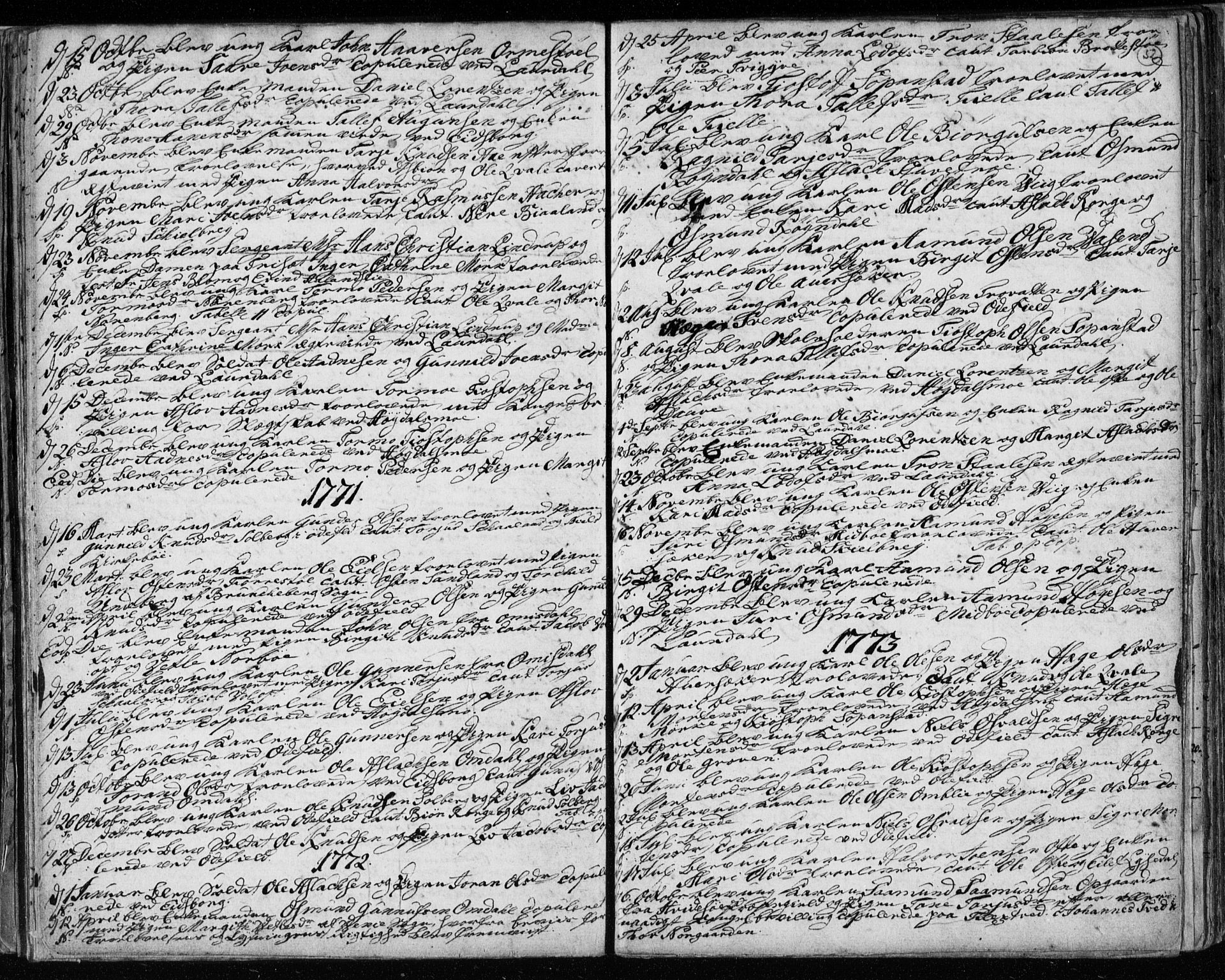 Lårdal kirkebøker, SAKO/A-284/F/Fa/L0003: Parish register (official) no. I 3, 1754-1790, p. 52