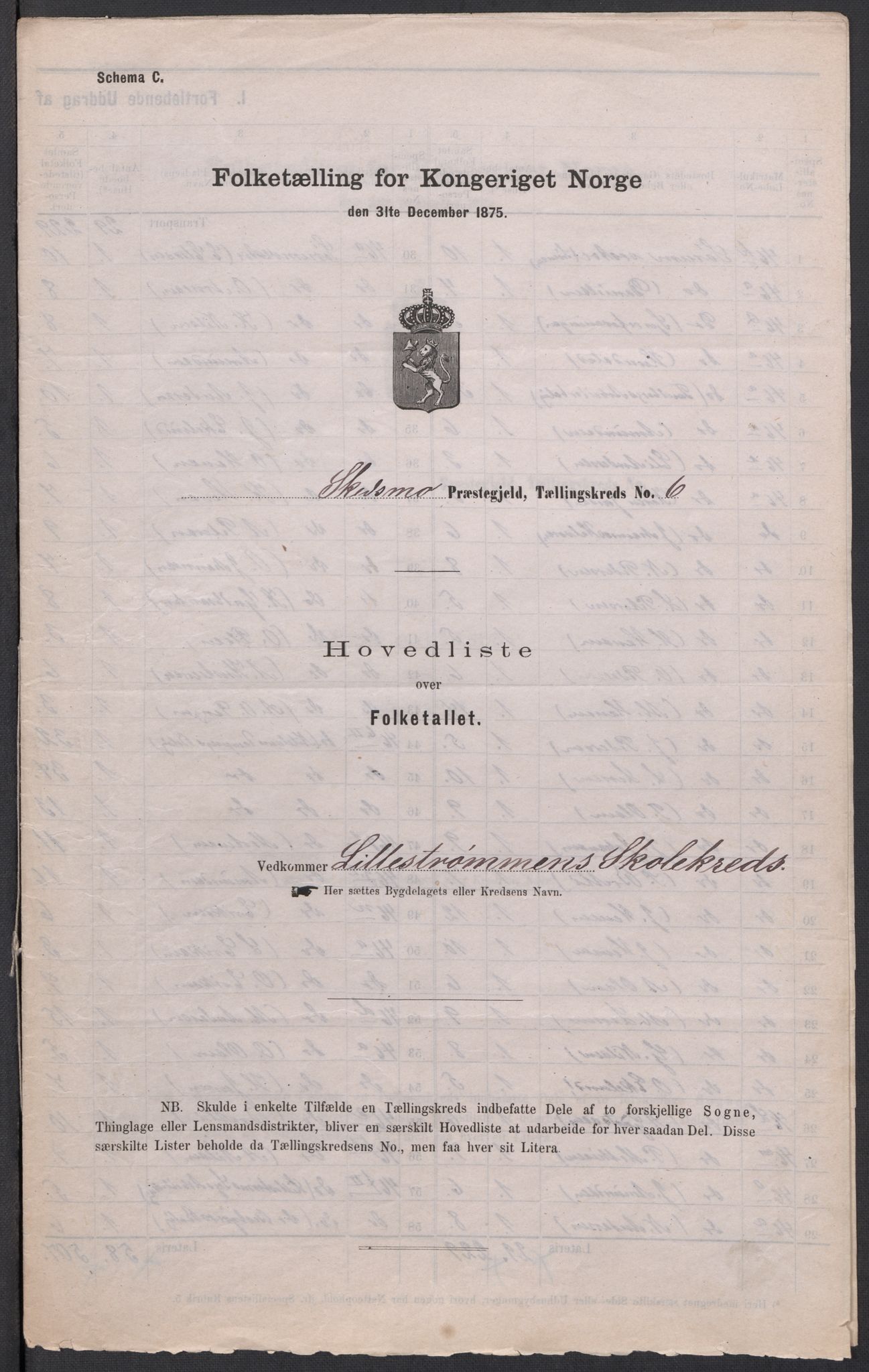 RA, 1875 census for 0231P Skedsmo, 1875, p. 23