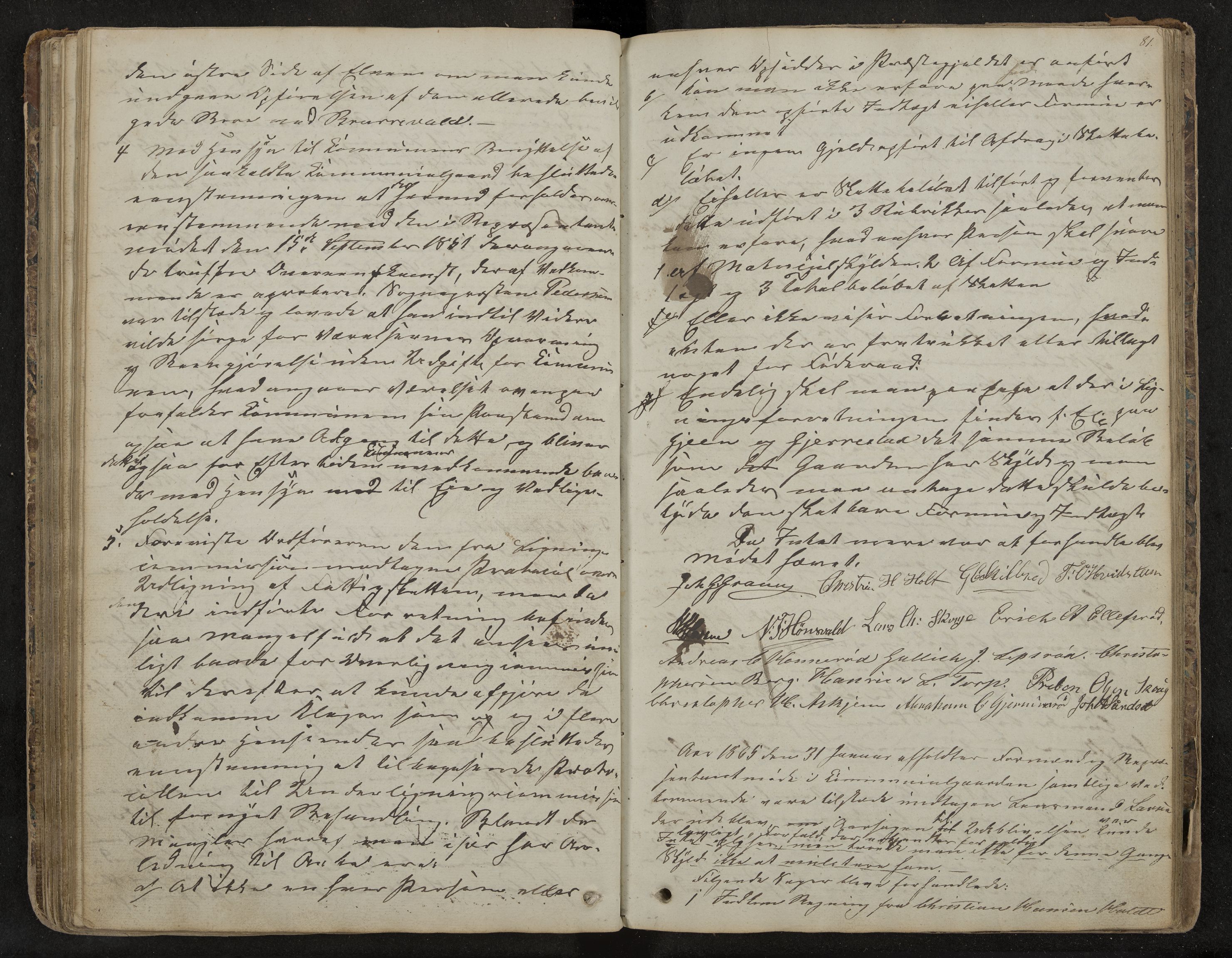 Andebu formannskap og sentraladministrasjon, IKAK/0719021-1/A/Aa/L0001: Møtebok med register, 1837-1869, p. 81