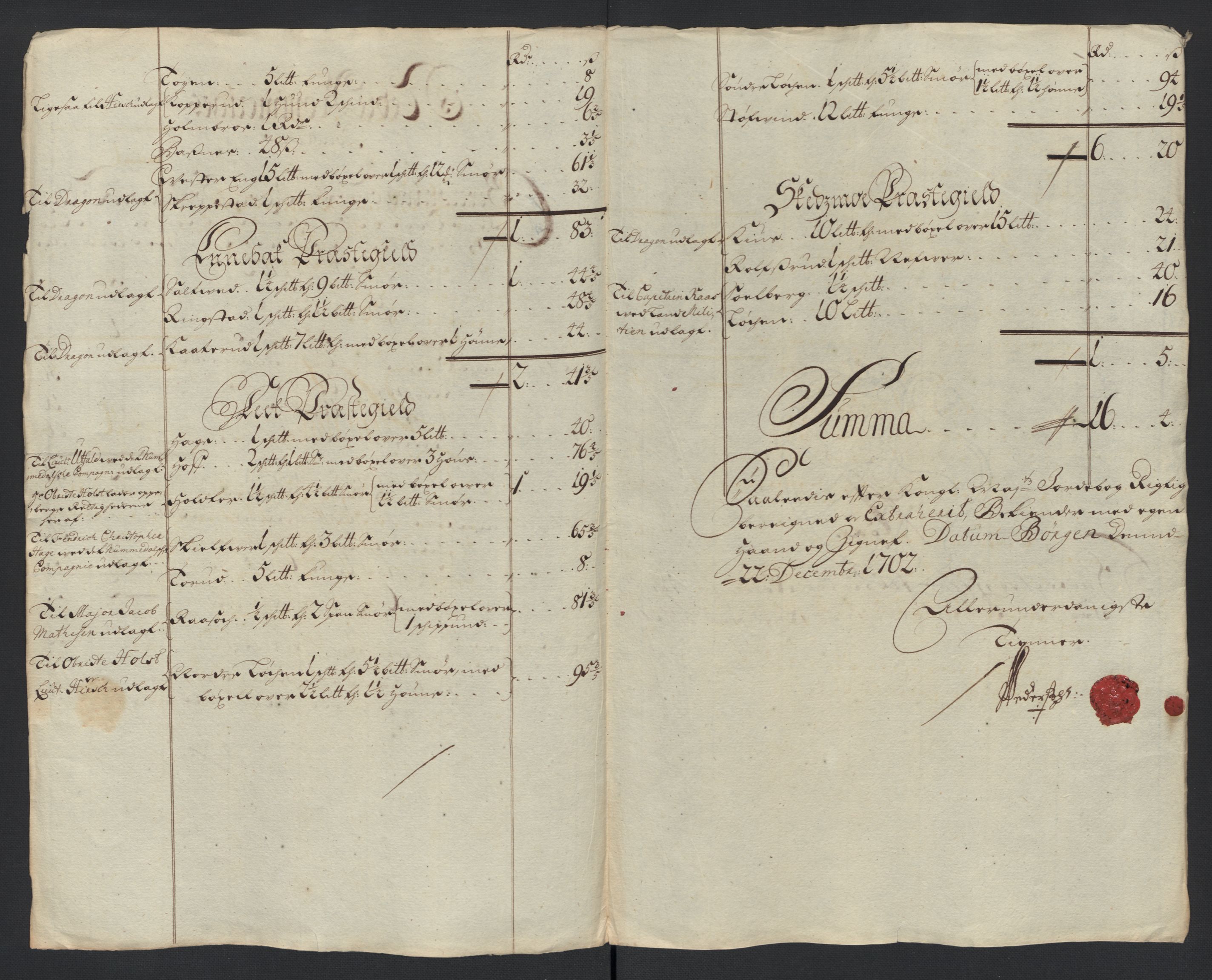 Rentekammeret inntil 1814, Reviderte regnskaper, Fogderegnskap, AV/RA-EA-4092/R11/L0585: Fogderegnskap Nedre Romerike, 1702, p. 31