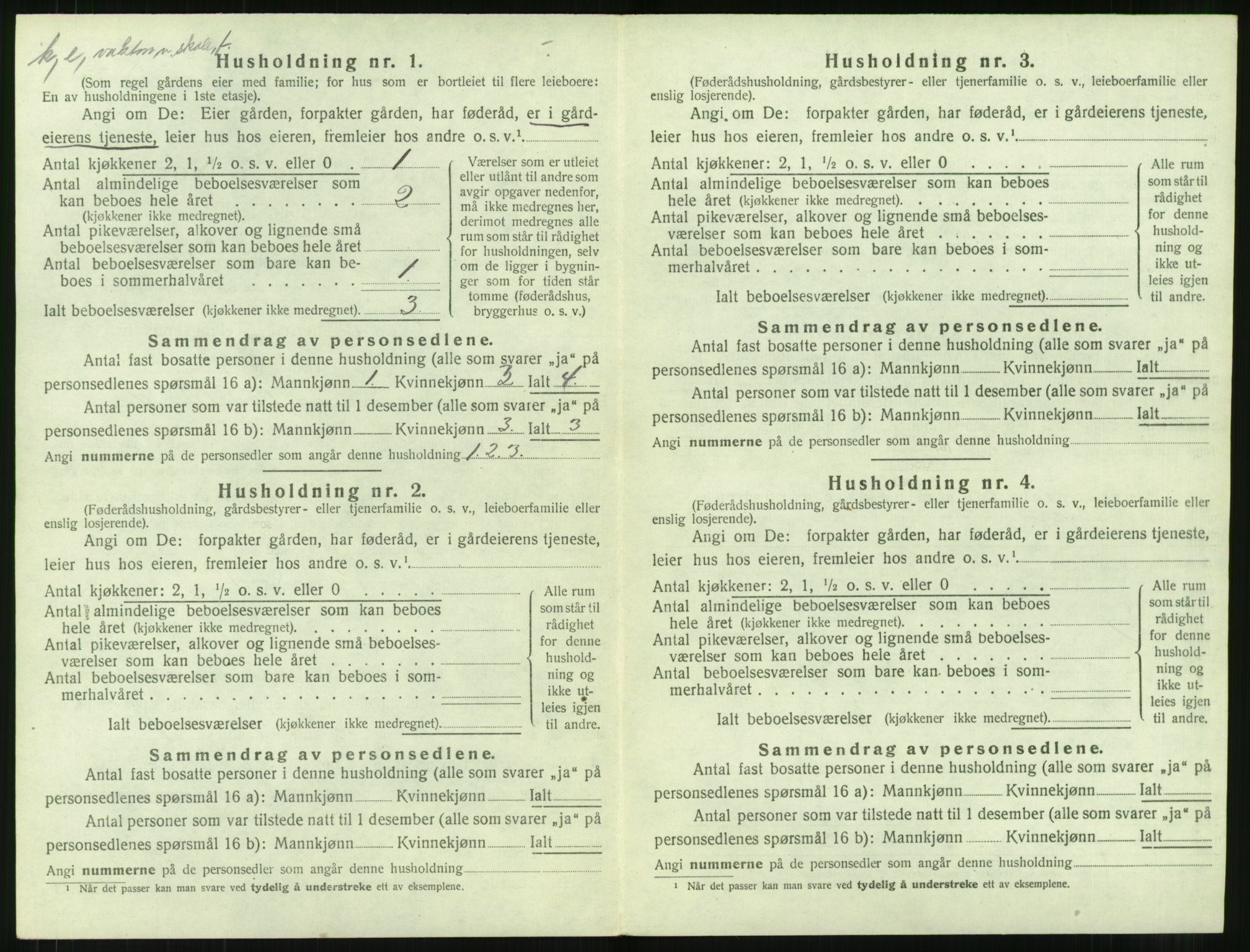 SAT, 1920 census for Giske, 1920, p. 509