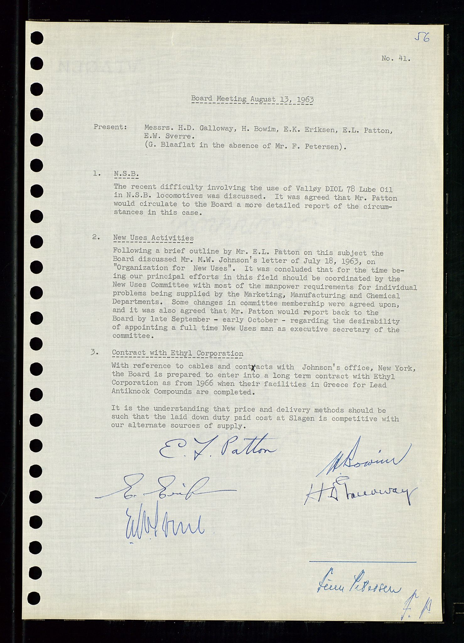 Pa 0982 - Esso Norge A/S, AV/SAST-A-100448/A/Aa/L0001/0004: Den administrerende direksjon Board minutes (styrereferater) / Den administrerende direksjon Board minutes (styrereferater), 1963-1964, p. 206