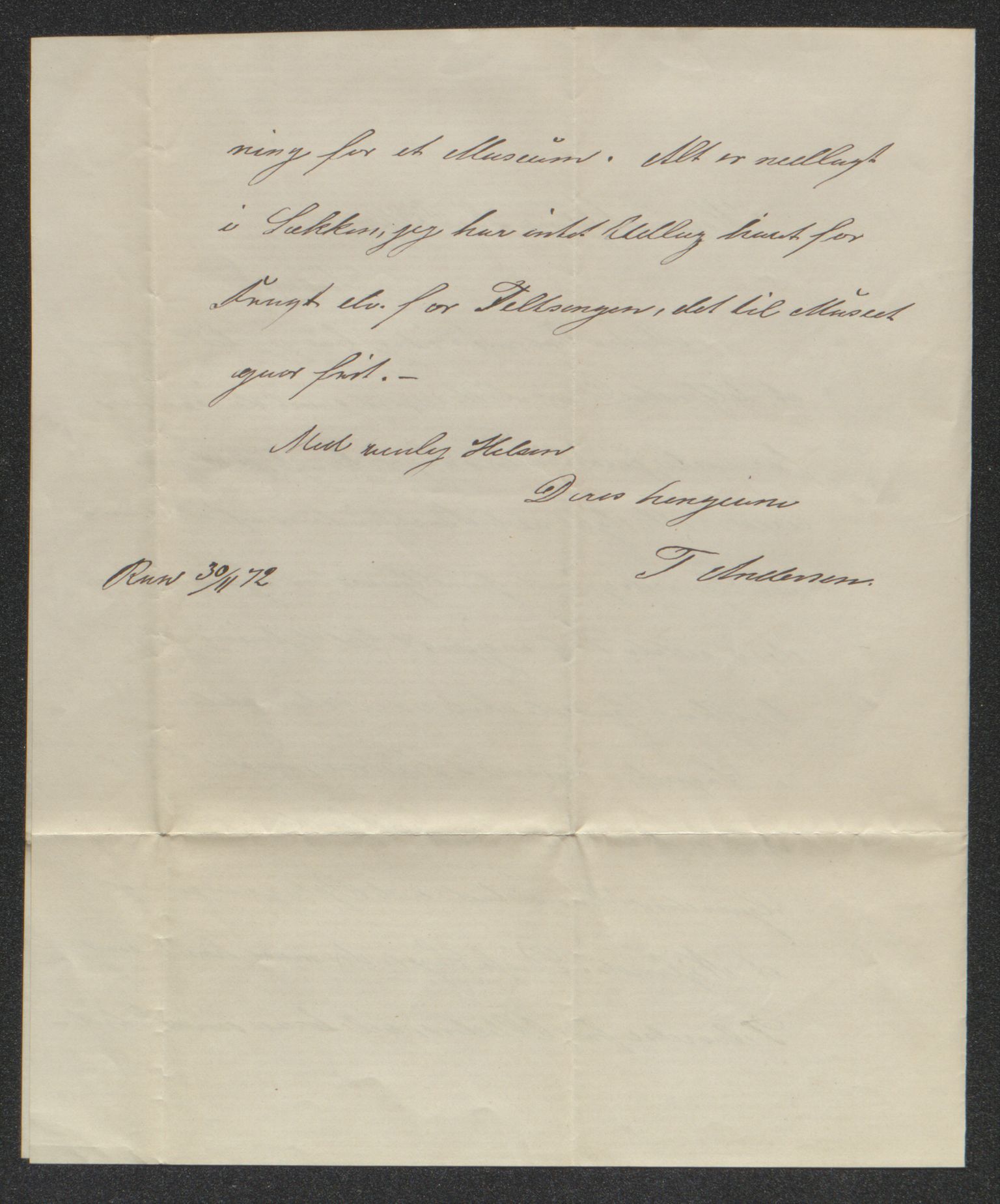 Tromsø Museum, AV/SATØ-S-0162/D/Db/L0032: Journalsaker og innkomne brev, 1872-1878, p. 23