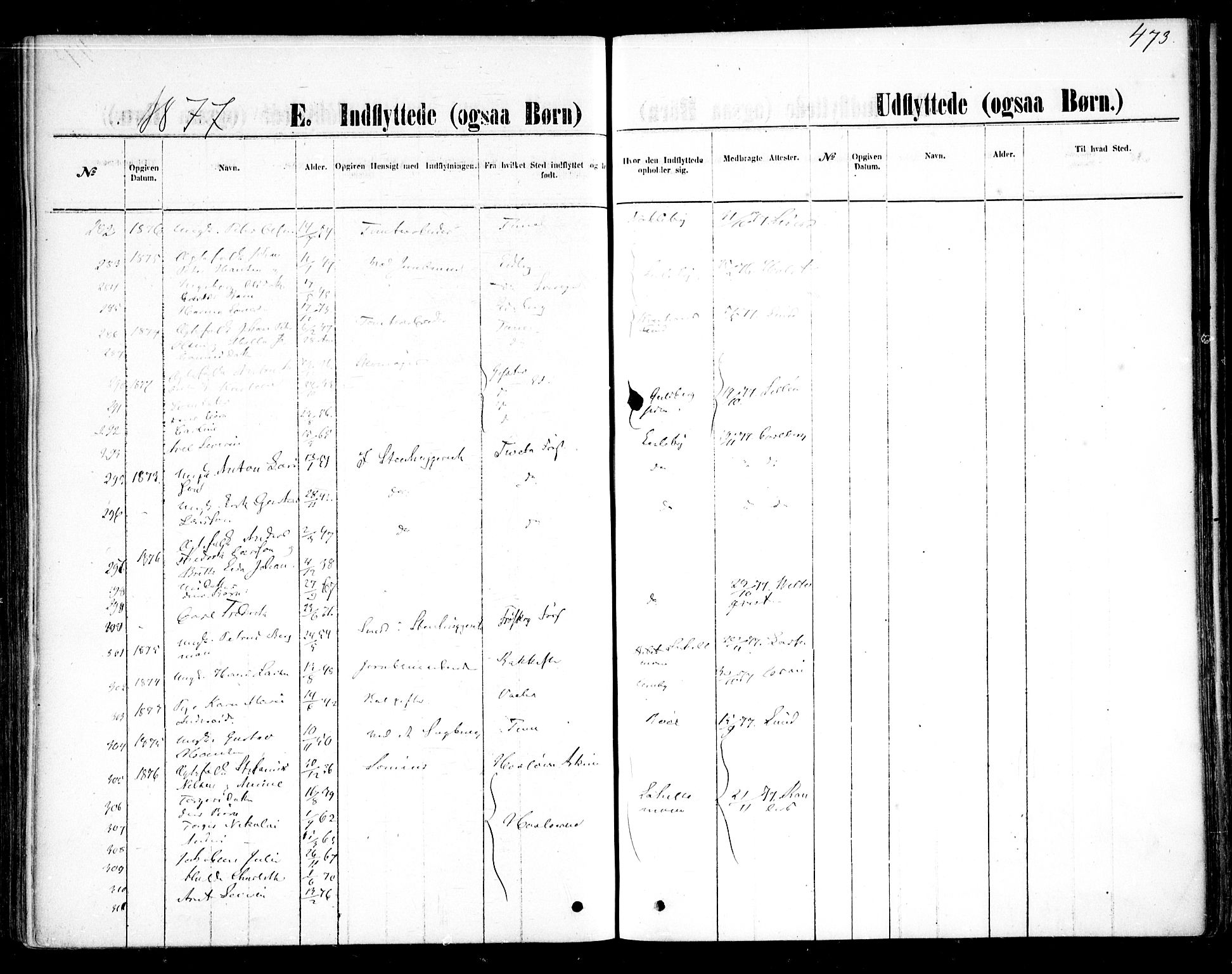 Glemmen prestekontor Kirkebøker, AV/SAO-A-10908/F/Fa/L0009: Parish register (official) no. 9, 1871-1878, p. 473