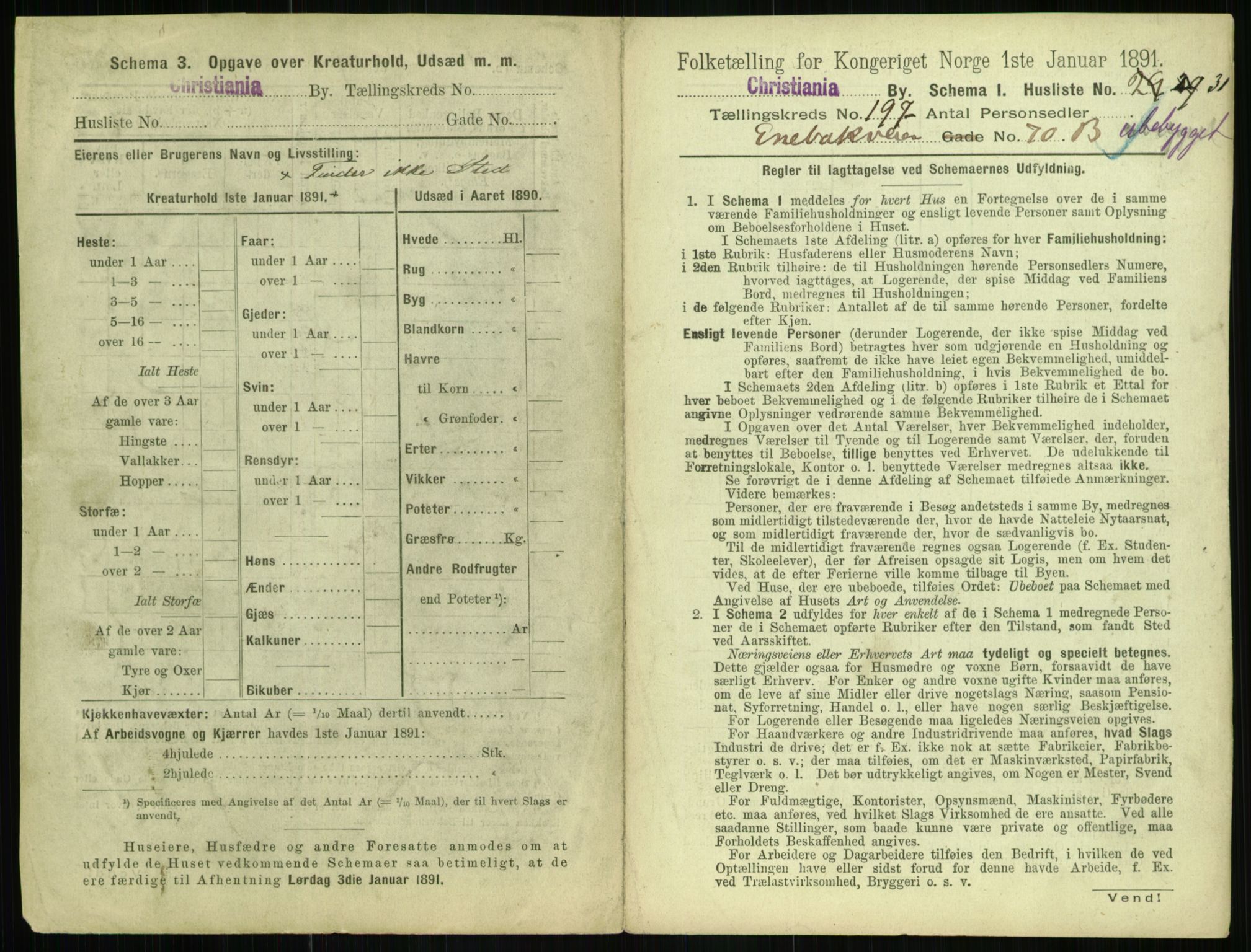 RA, 1891 census for 0301 Kristiania, 1891, p. 118797