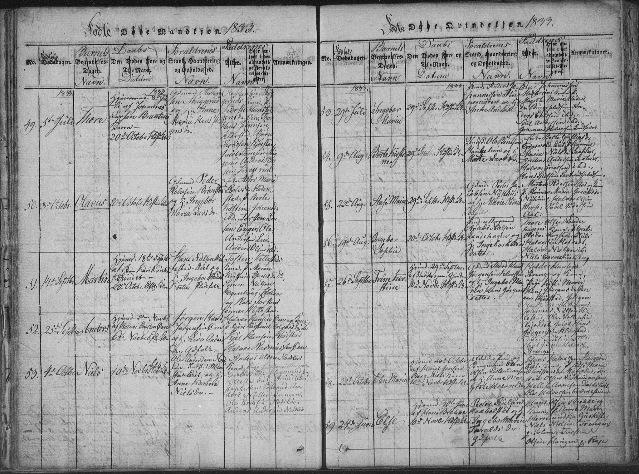 Sandsvær kirkebøker, AV/SAKO-A-244/F/Fa/L0004: Parish register (official) no. I 4, 1817-1839, p. 348-349
