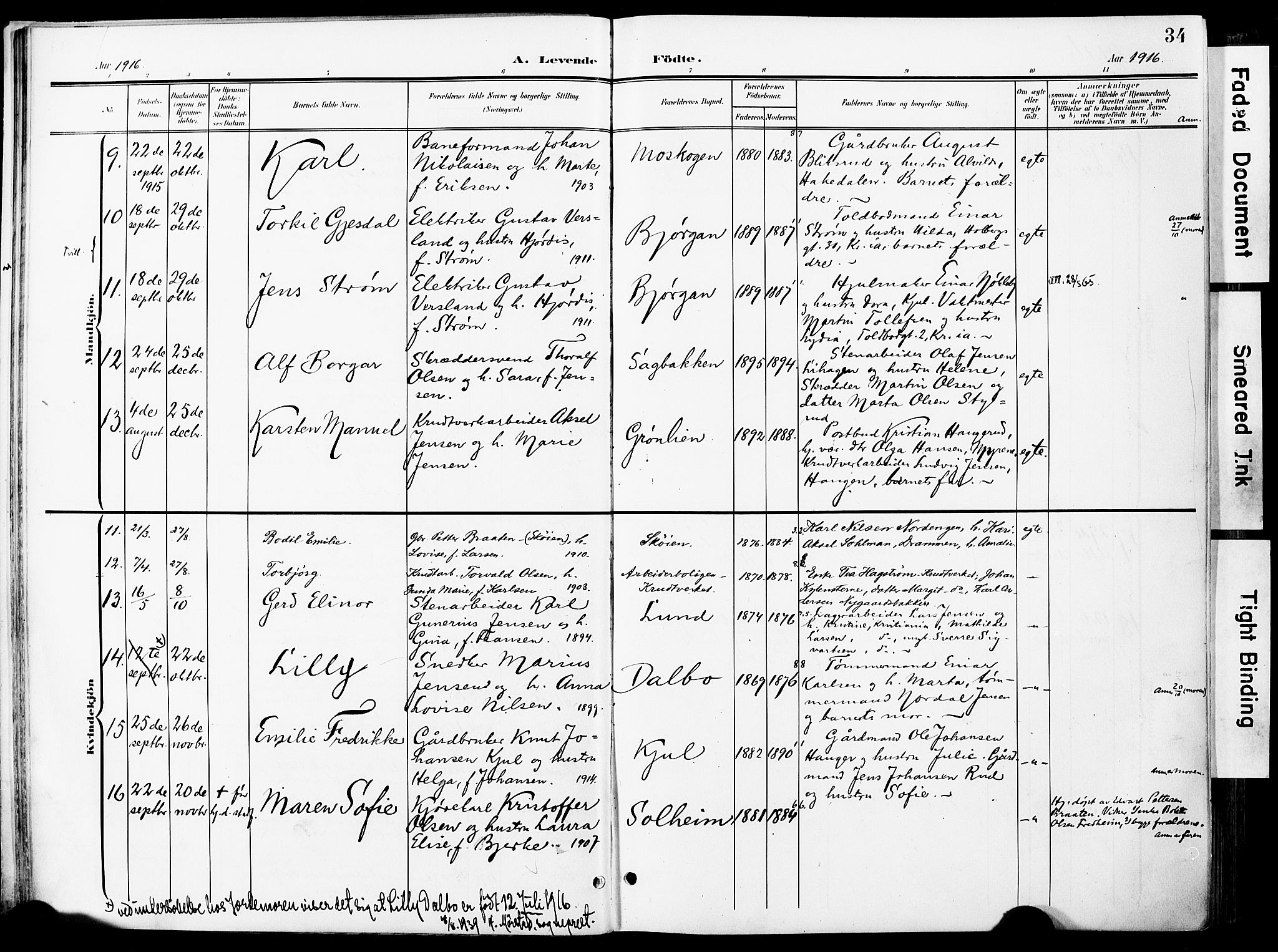 Nittedal prestekontor Kirkebøker, AV/SAO-A-10365a/F/Fa/L0008: Parish register (official) no. I 8, 1902-1926, p. 34