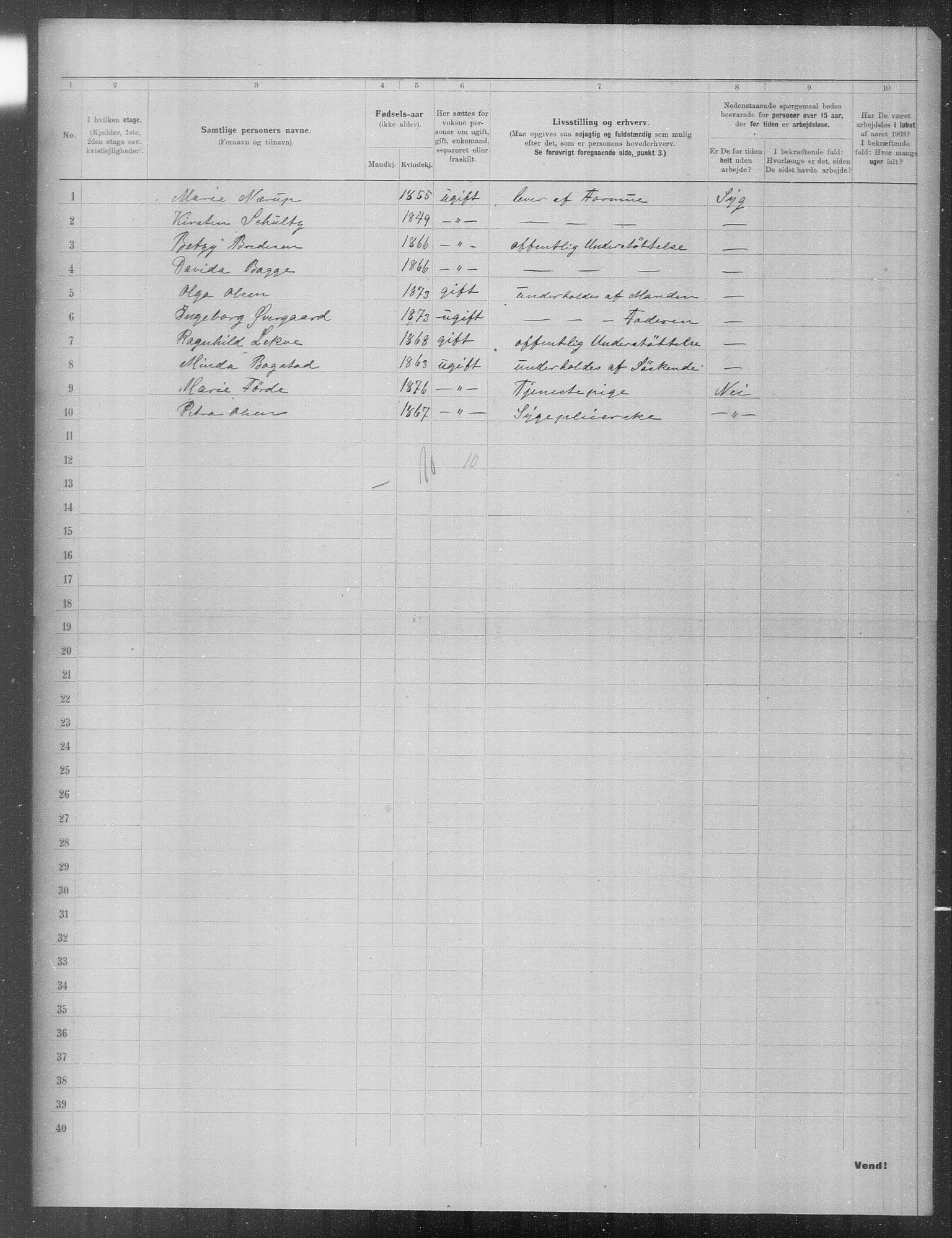 OBA, Municipal Census 1903 for Kristiania, 1903, p. 23067