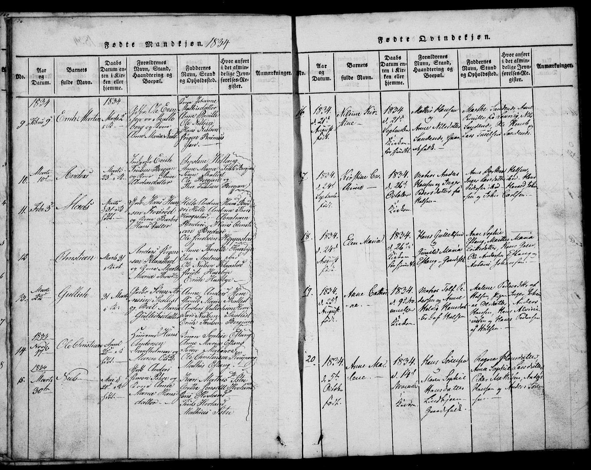 Tjølling kirkebøker, AV/SAKO-A-60/G/Ga/L0001: Parish register (copy) no. 1, 1814-1835, p. 176