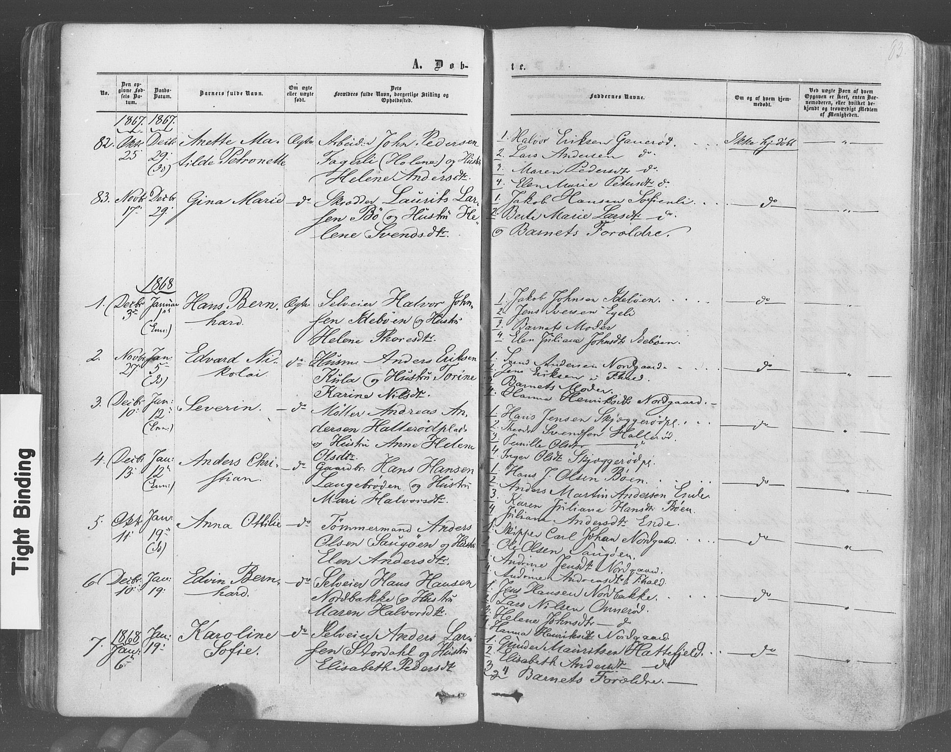 Idd prestekontor Kirkebøker, SAO/A-10911/F/Fc/L0005: Parish register (official) no. III 5, 1861-1877, p. 83