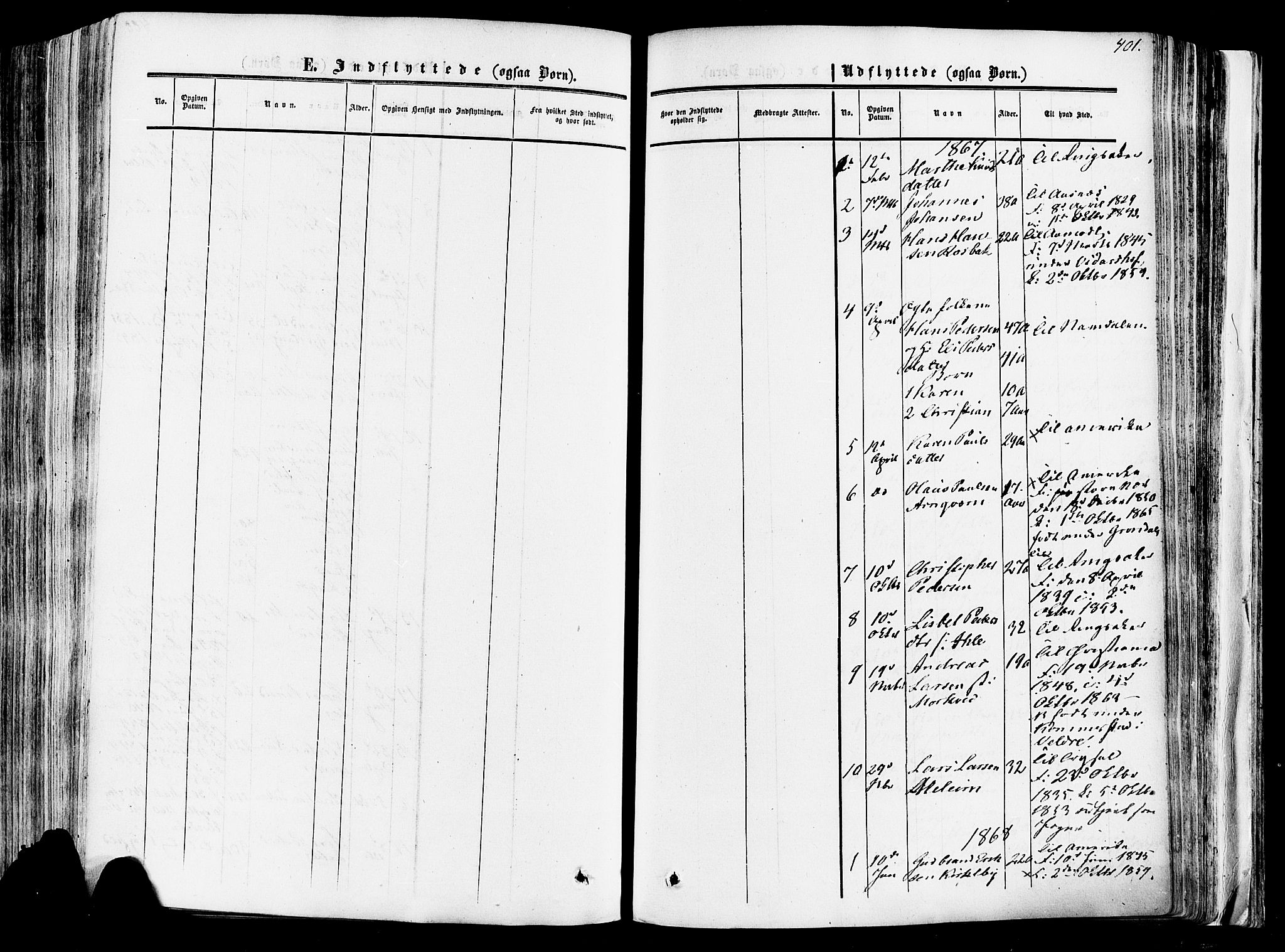 Vang prestekontor, Hedmark, SAH/PREST-008/H/Ha/Haa/L0013: Parish register (official) no. 13, 1855-1879, p. 401